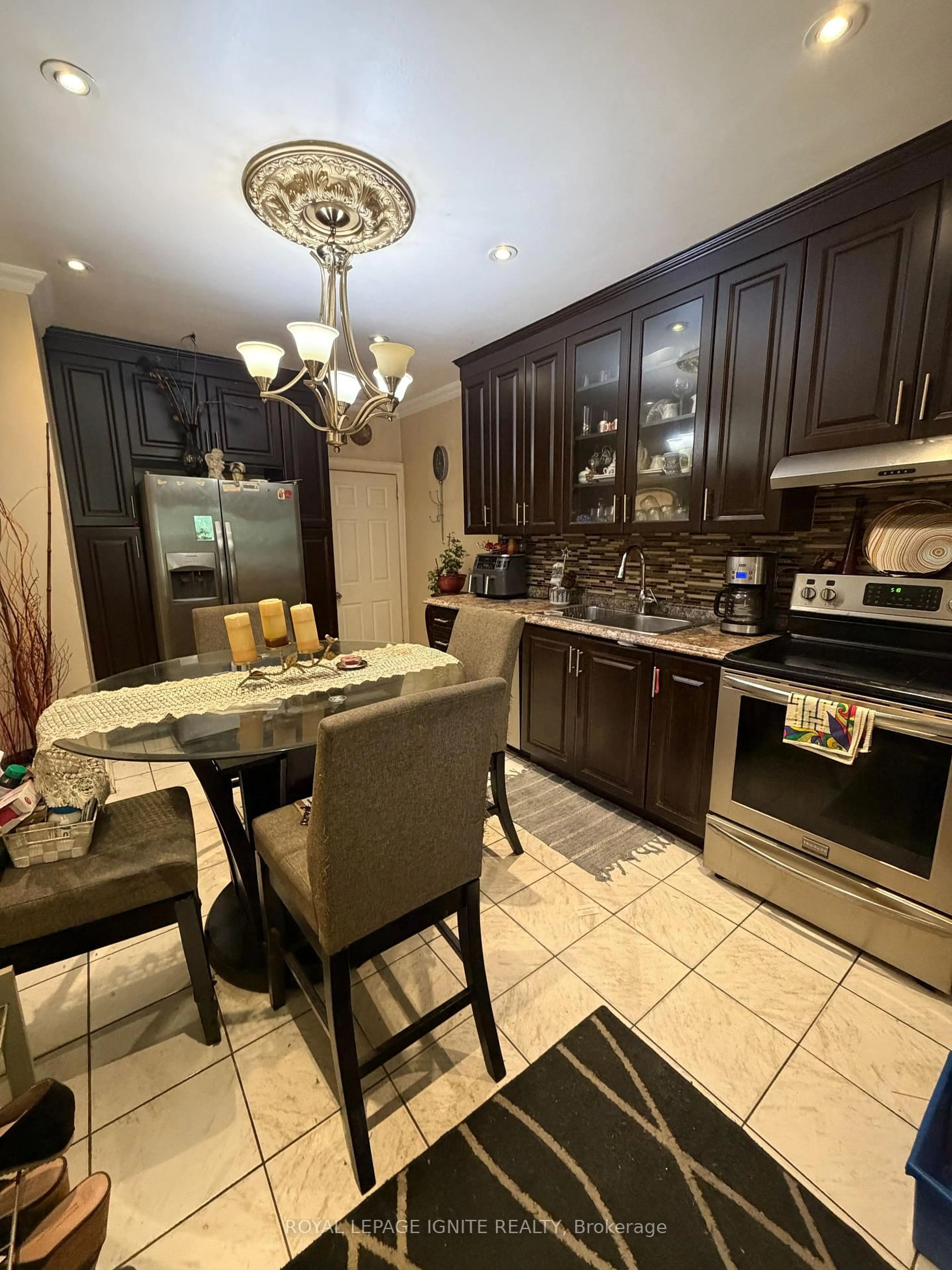 Open concept kitchen, ceramic/tile floor for 35 Hillary Ave, Toronto Ontario M6N 2B9