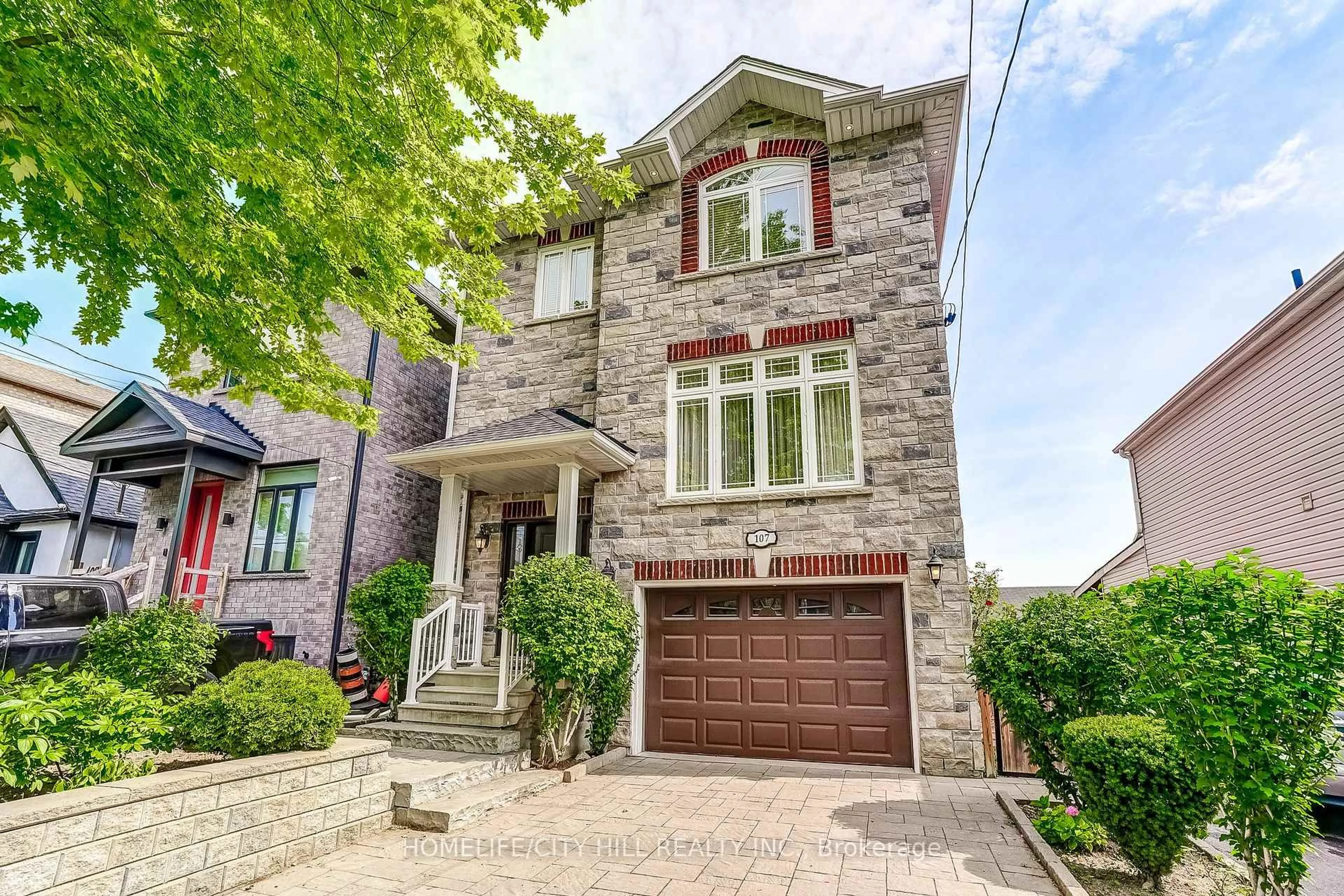 Home with brick exterior material, street for 107 Brownville Ave, Toronto Ontario M6N 4L2