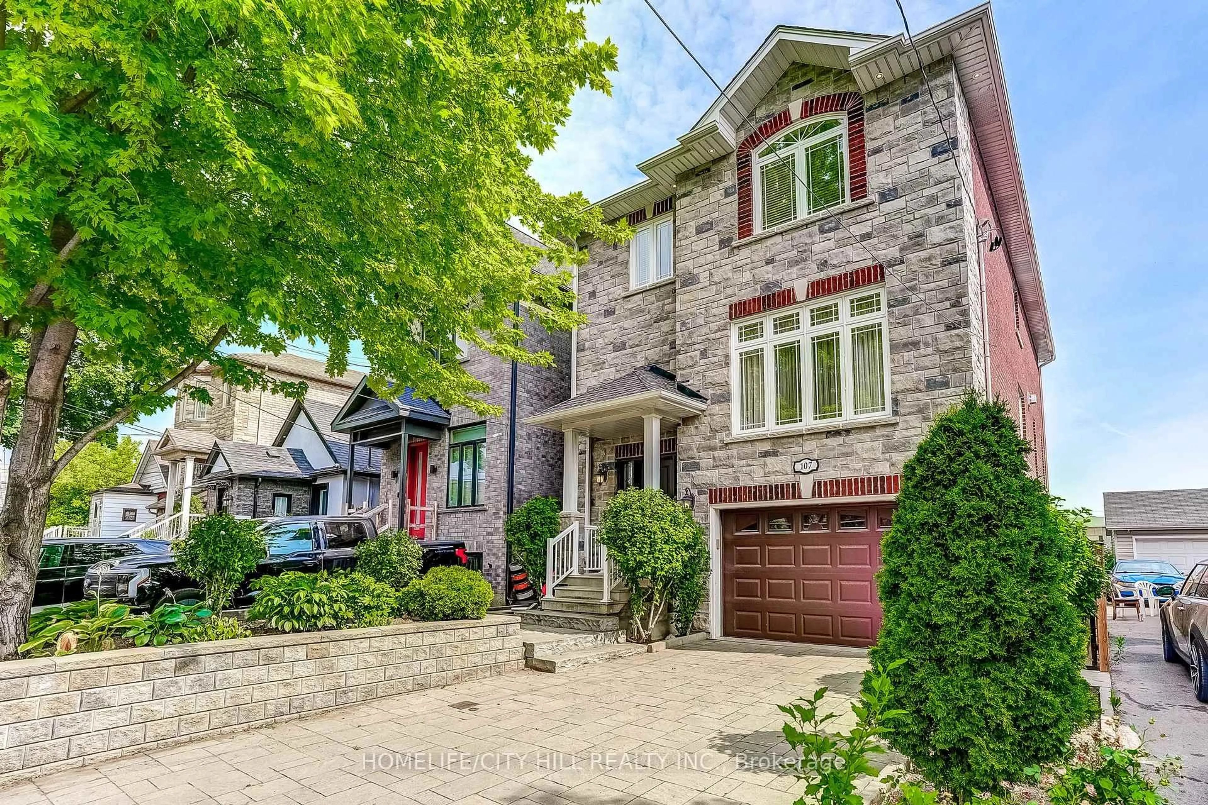Home with brick exterior material, street for 107 Brownville Ave, Toronto Ontario M6N 4L2