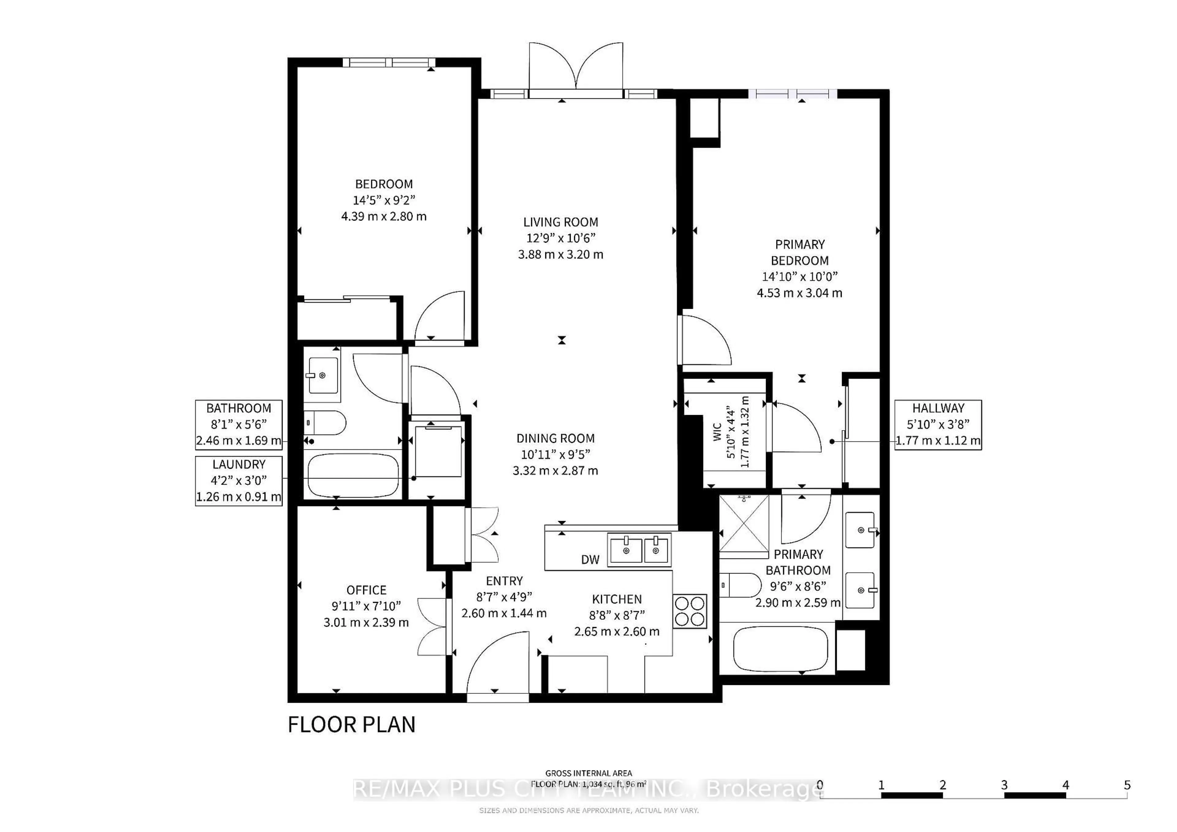 Floor plan for 1135 Royal York Rd #1009, Toronto Ontario M9A 0C3