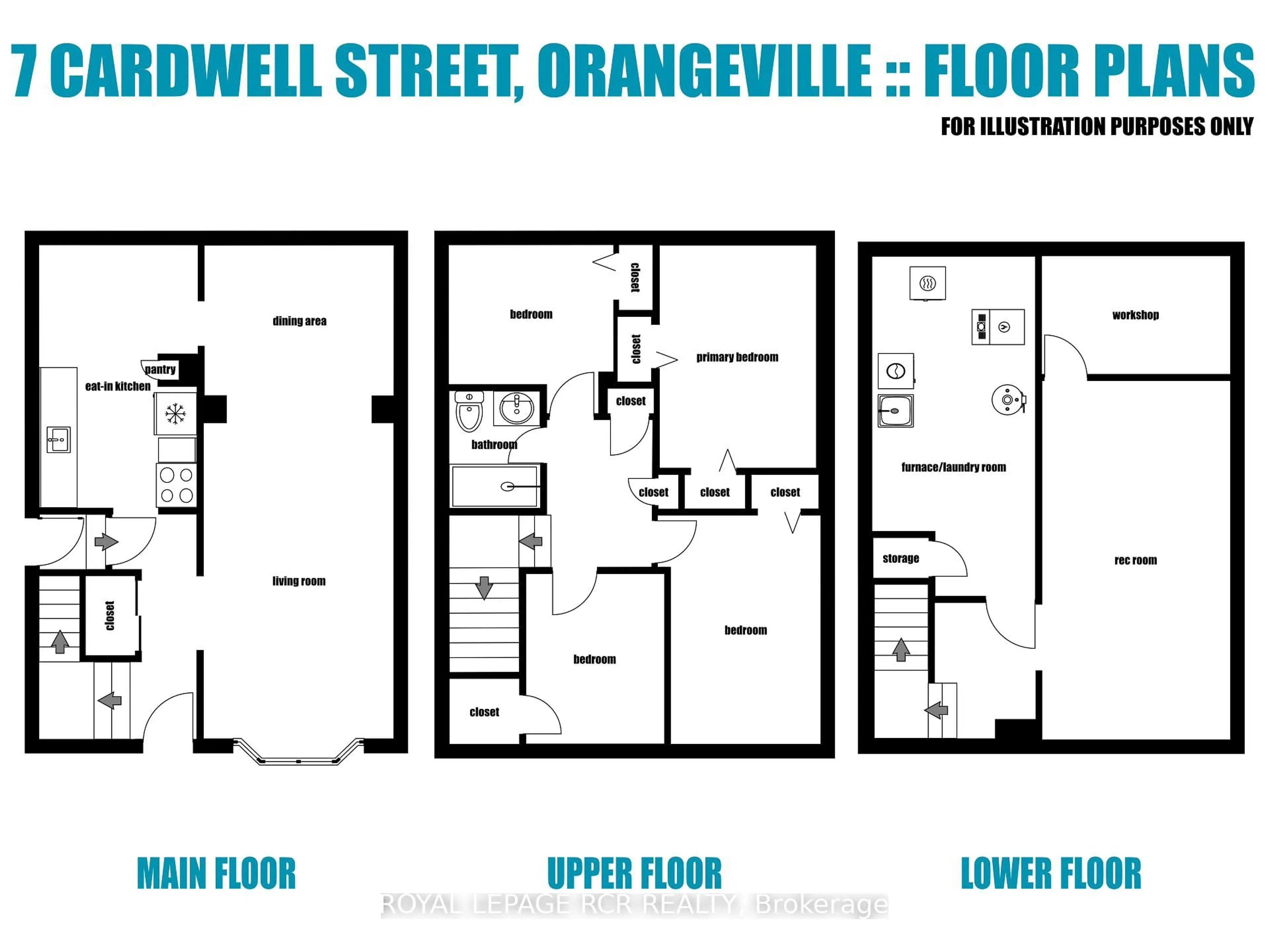 Floor plan for 7 Cardwell St, Orangeville Ontario L9W 2V5