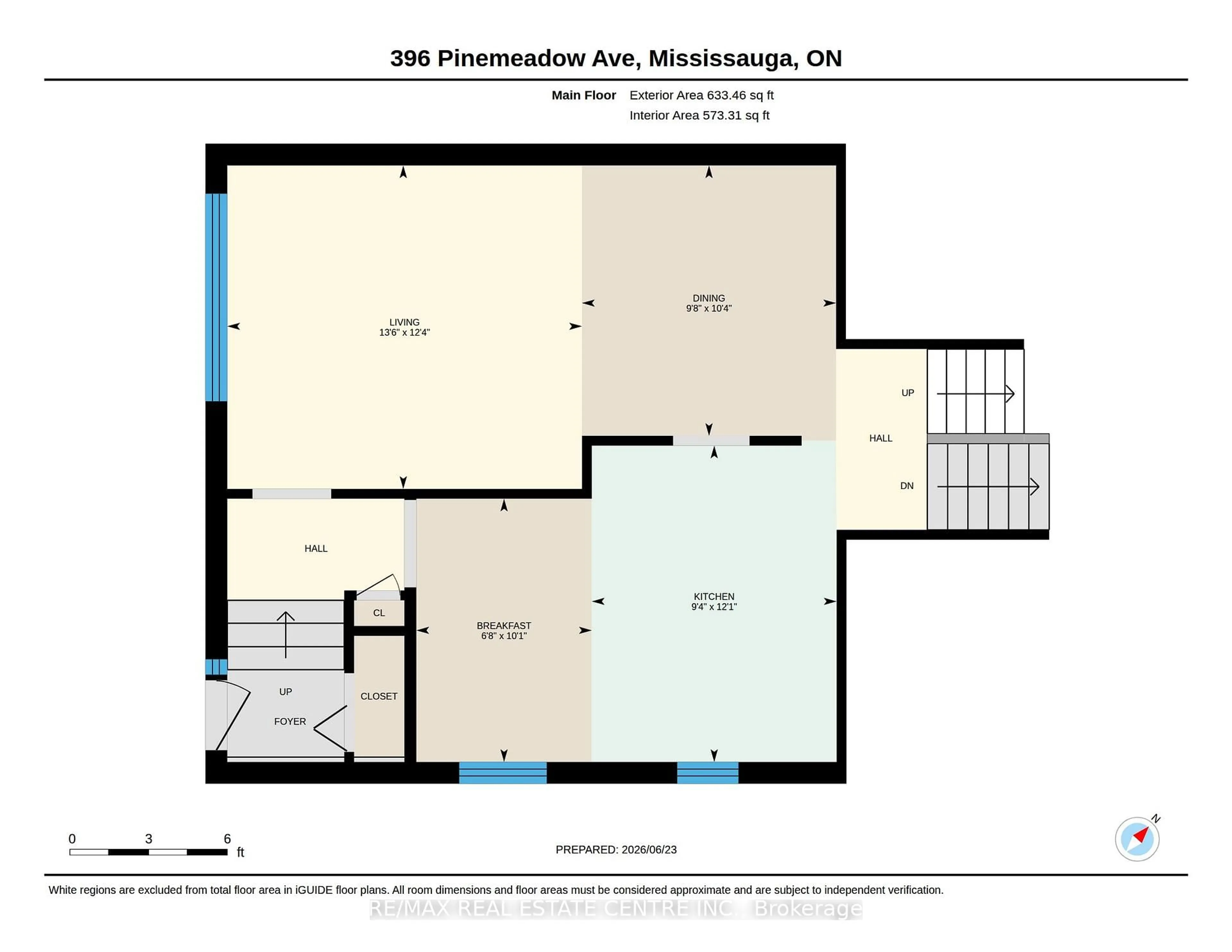 Floor plan for 396 Pinemeadow Ave, Mississauga Ontario L5B 2J9