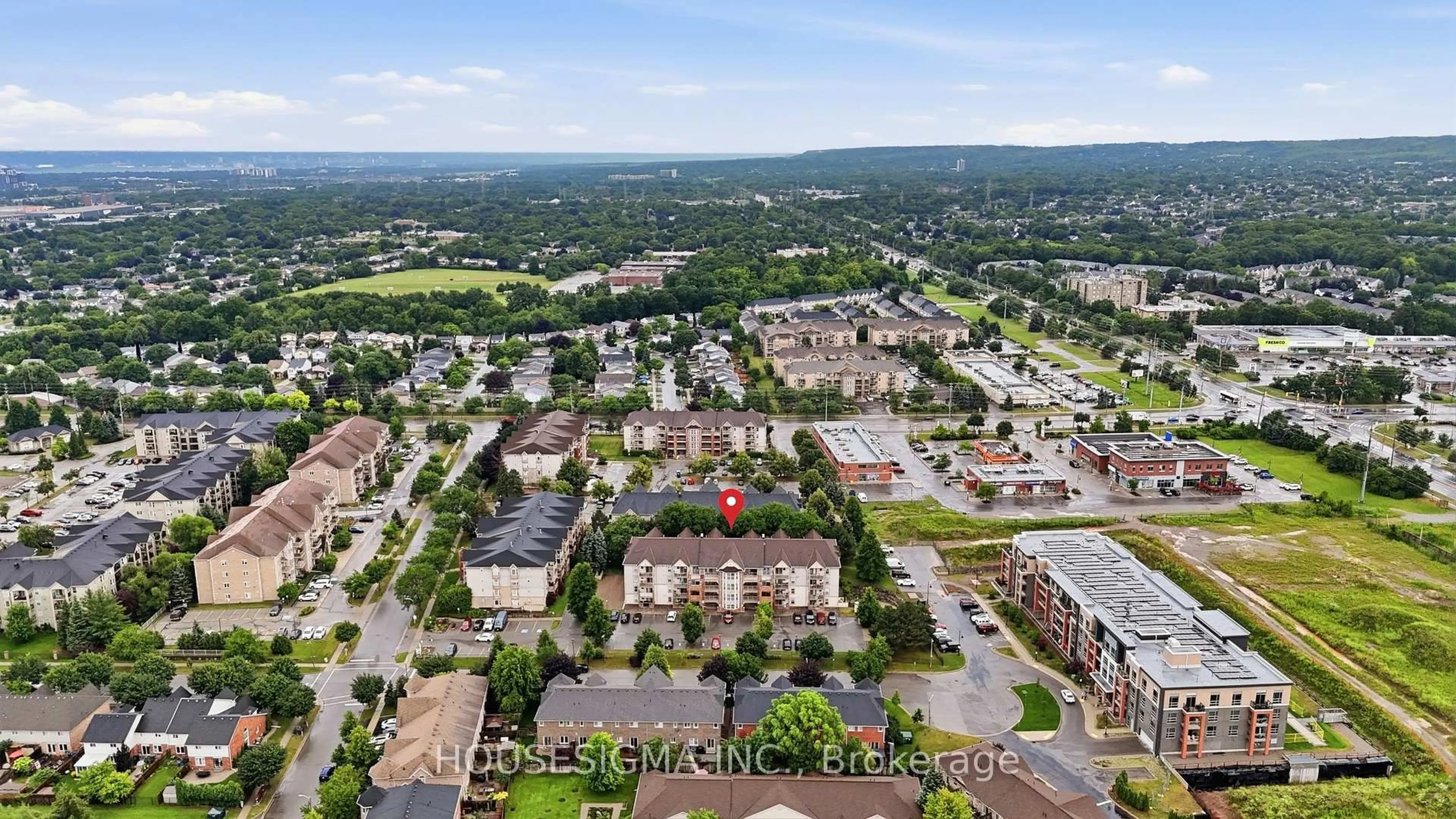 A pic from outside/outdoor area/front of a property/back of a property/a pic from drone, city buildings view from balcony for 4025 Kilmer Dr #203, Burlington Ontario L7M 4M5