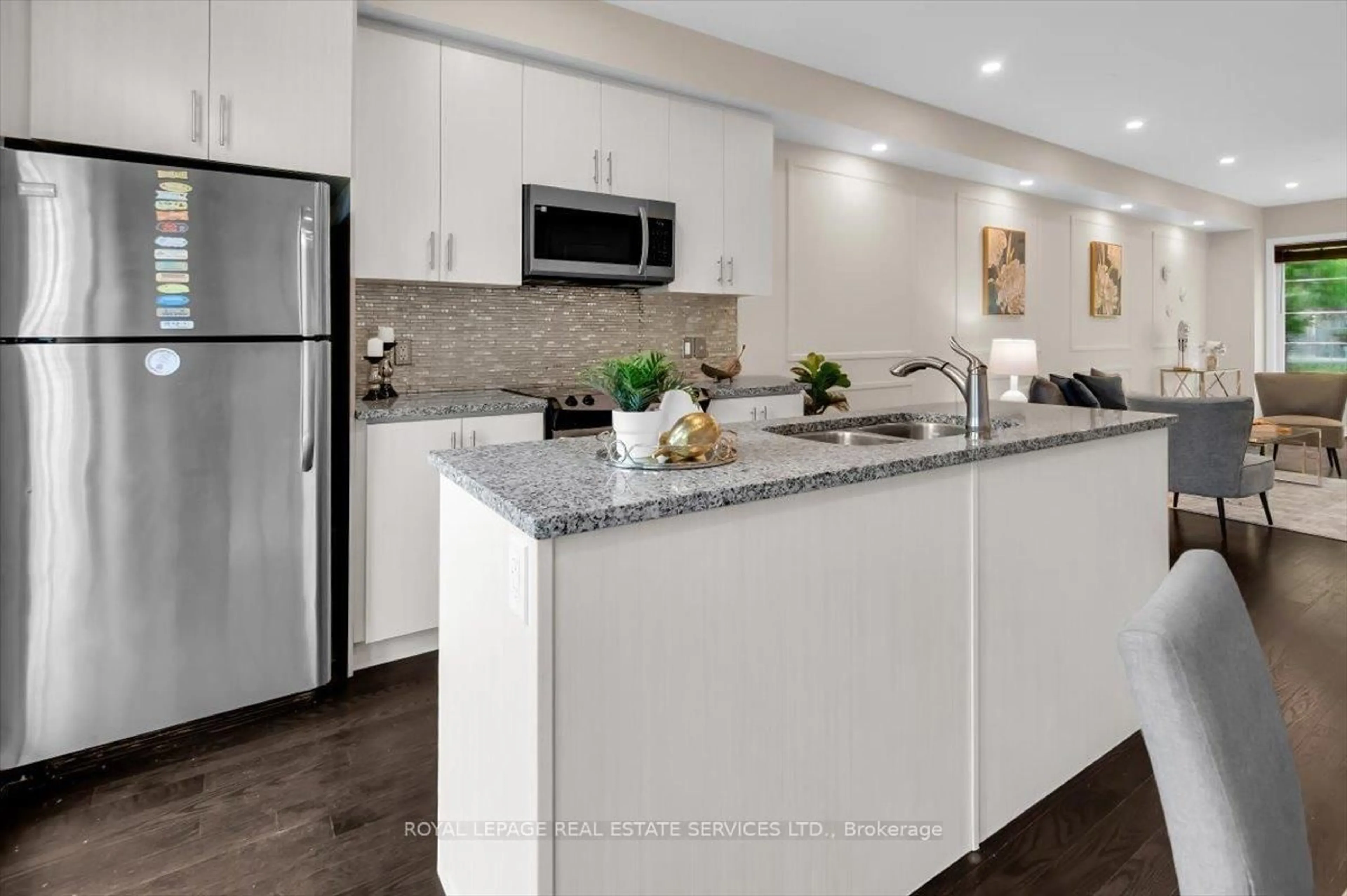 Open concept kitchen, ceramic/tile floor for 636 Evans Ave #47, Toronto Ontario M8W 0A8