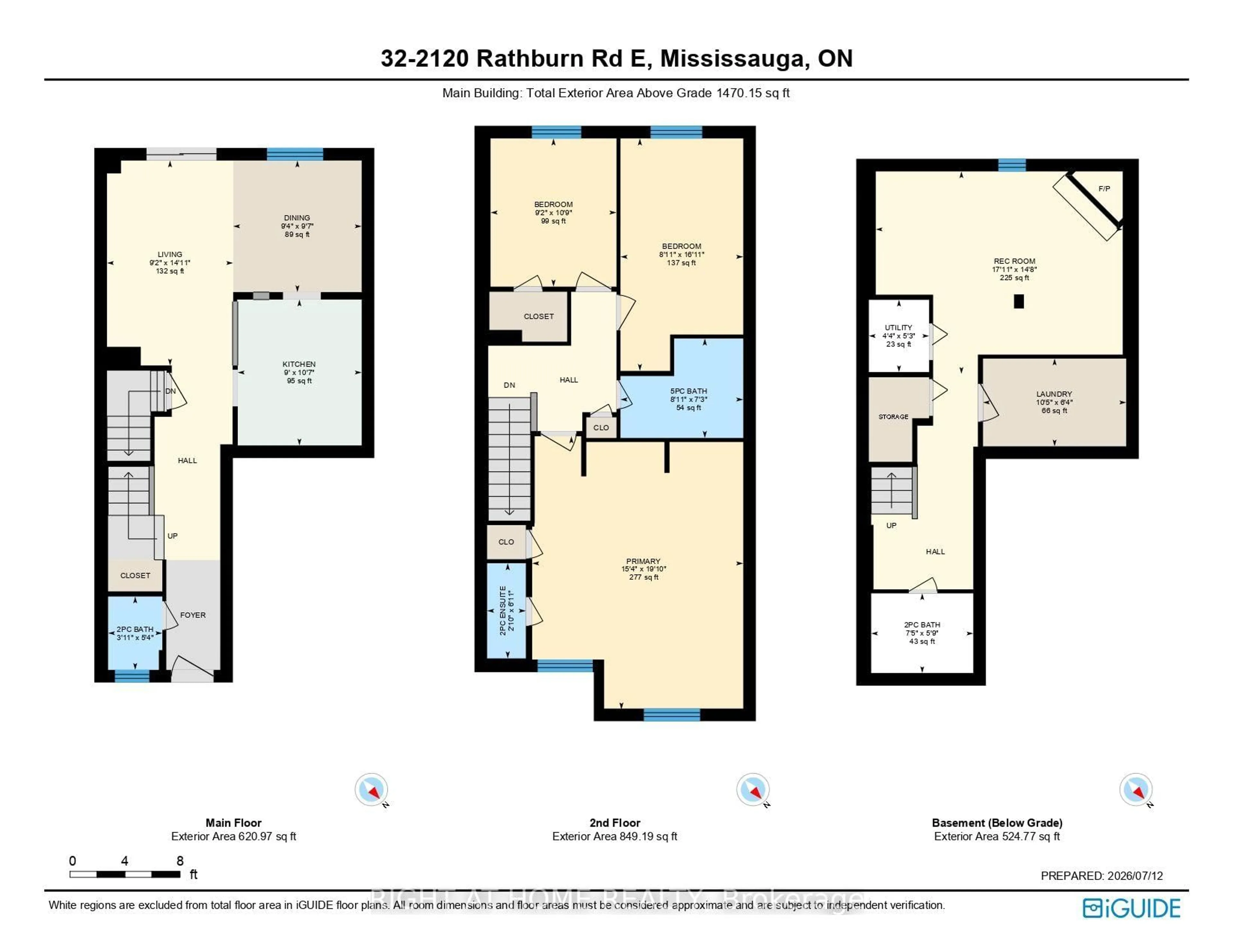 Floor plan for 2120 Rathburn Rd #32, Mississauga Ontario L4W 2S8