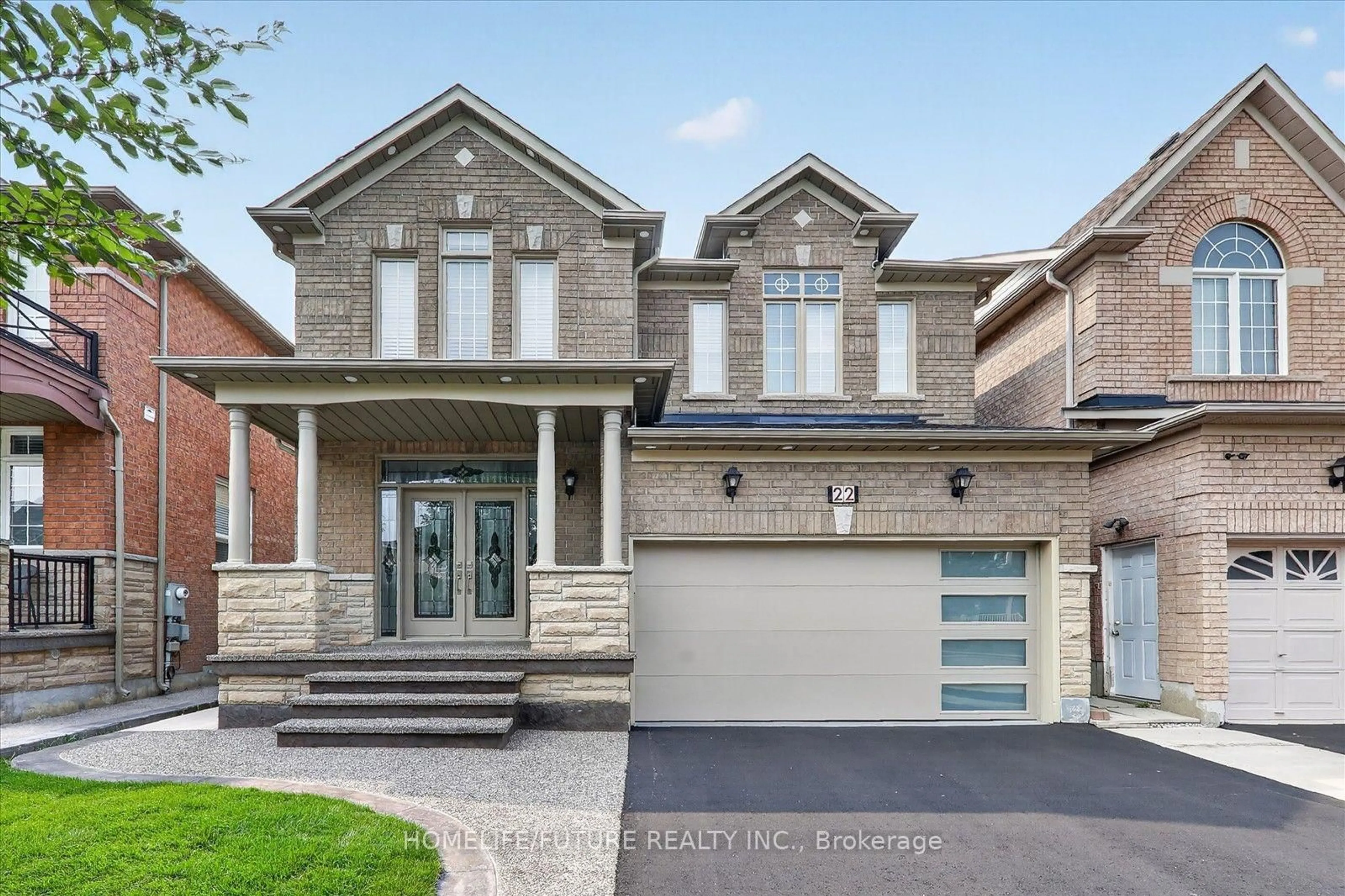 Home with brick exterior material, street for 22 Arctic Willow Rd, Brampton Ontario L6R 3K8