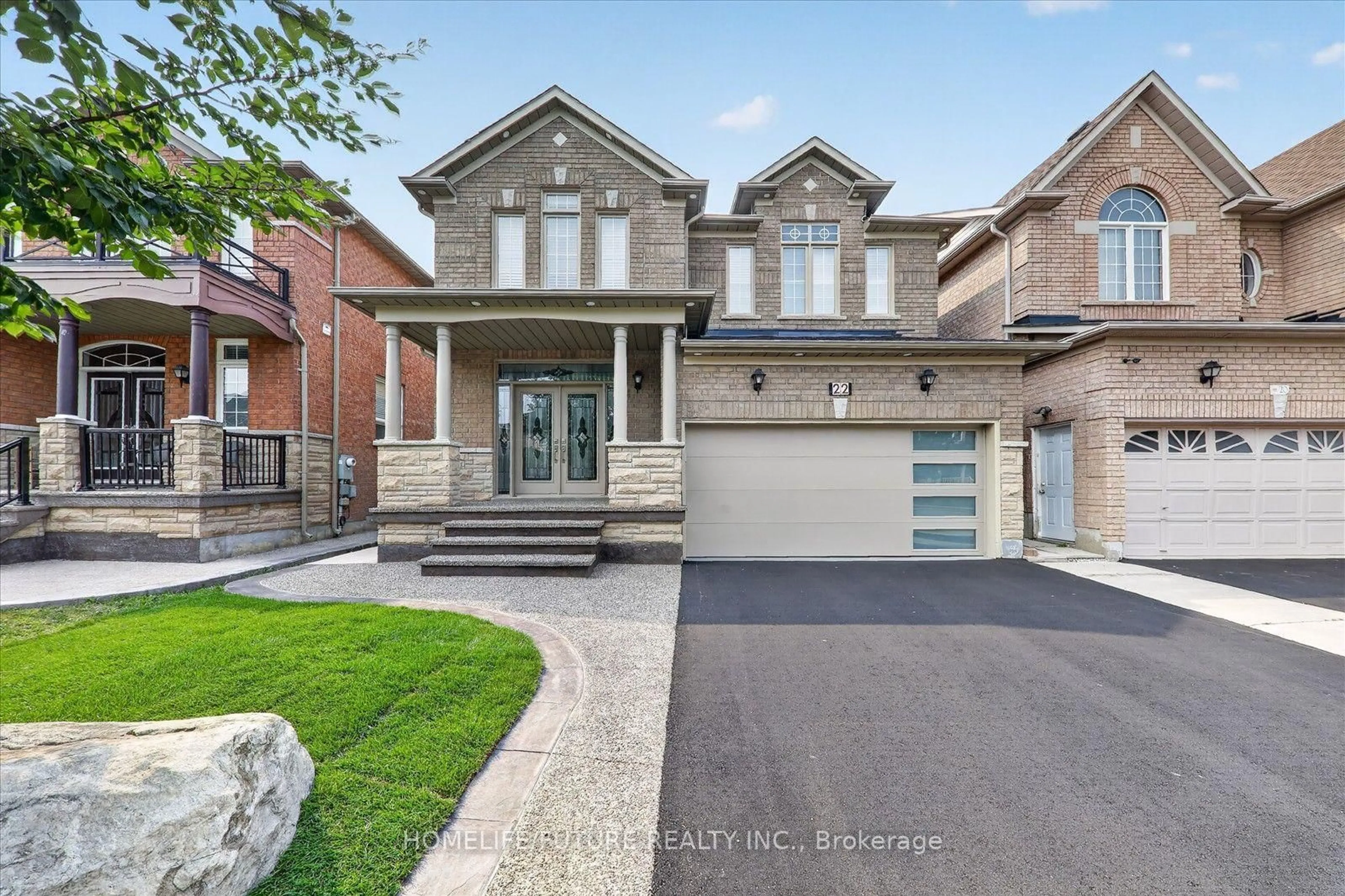Home with brick exterior material, street for 22 Arctic Willow Rd, Brampton Ontario L6R 3K8