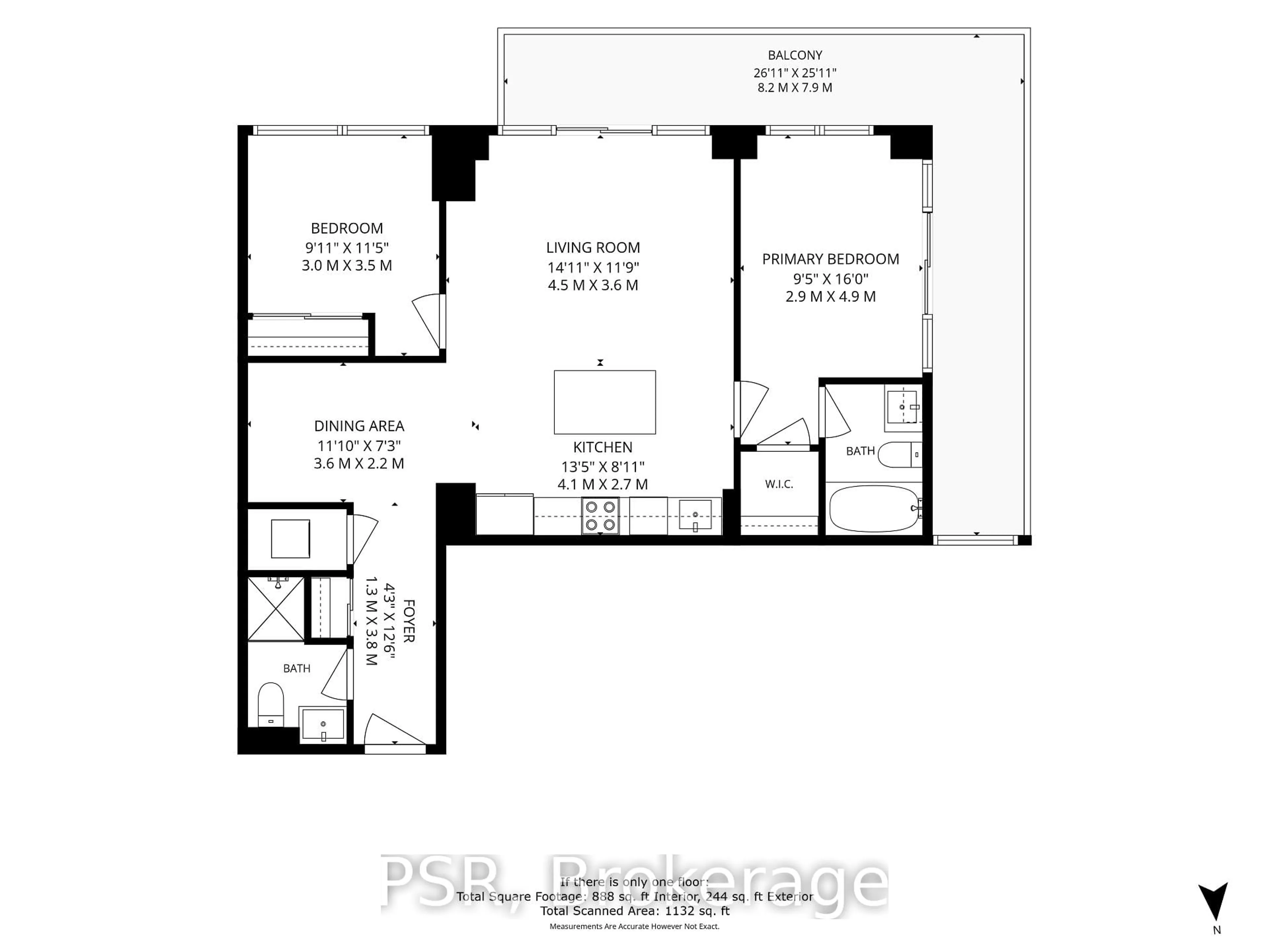 Floor plan for 4699 Glen Erin Dr #407, Mississauga Ontario L5M 2E5