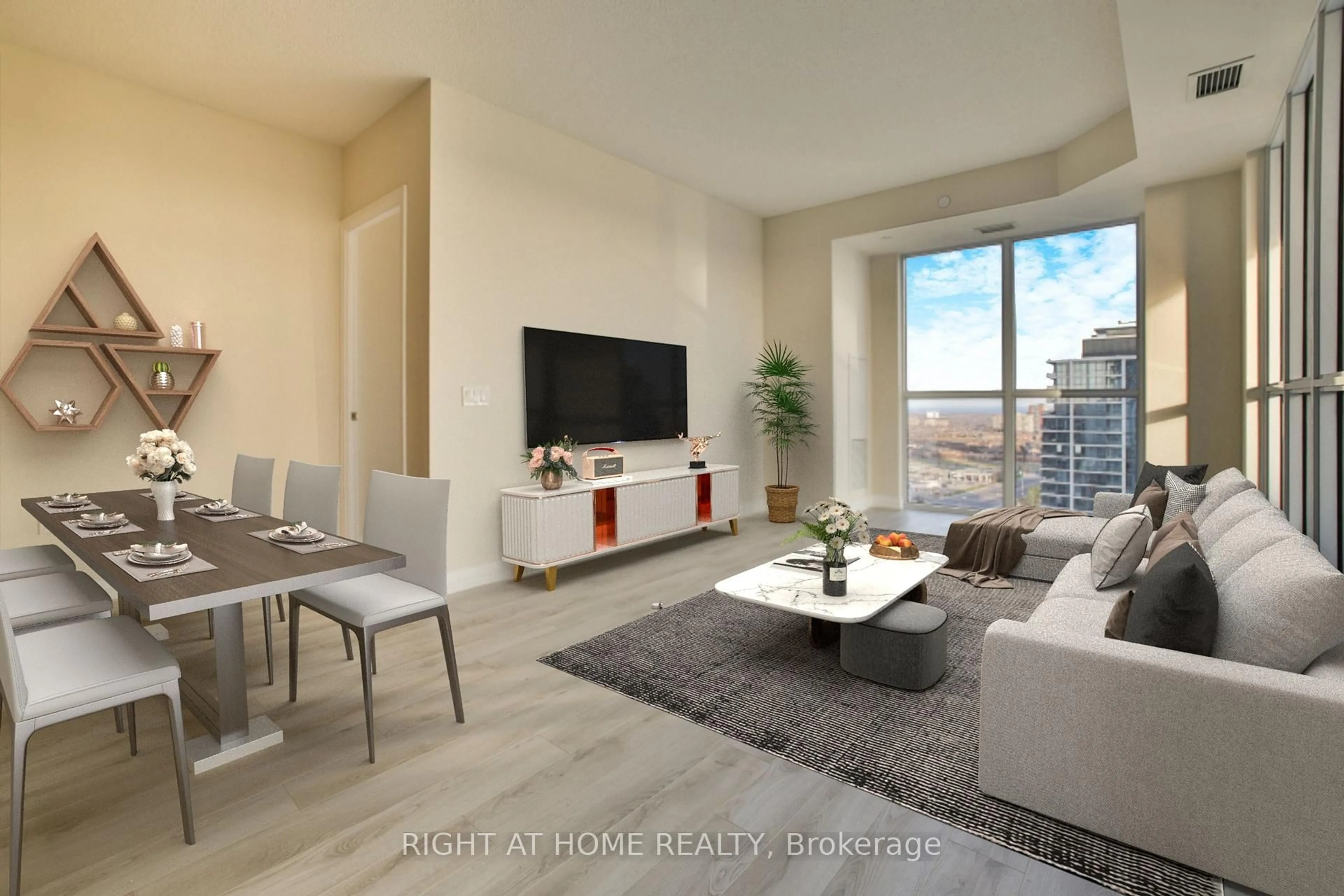 Living room with furniture, unknown for 35 WATERGARDEN Dr #2014, Mississauga Ontario L5R 0G8