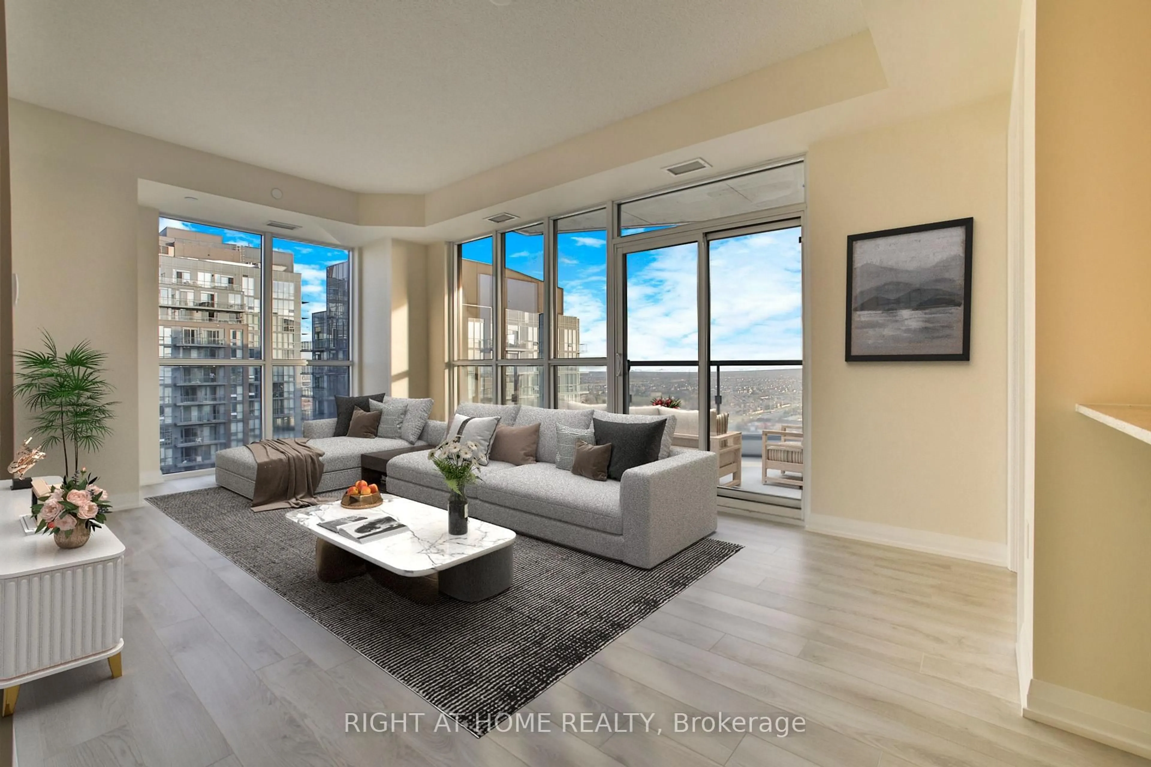 Living room with furniture, unknown for 35 WATERGARDEN Dr #2014, Mississauga Ontario L5R 0G8