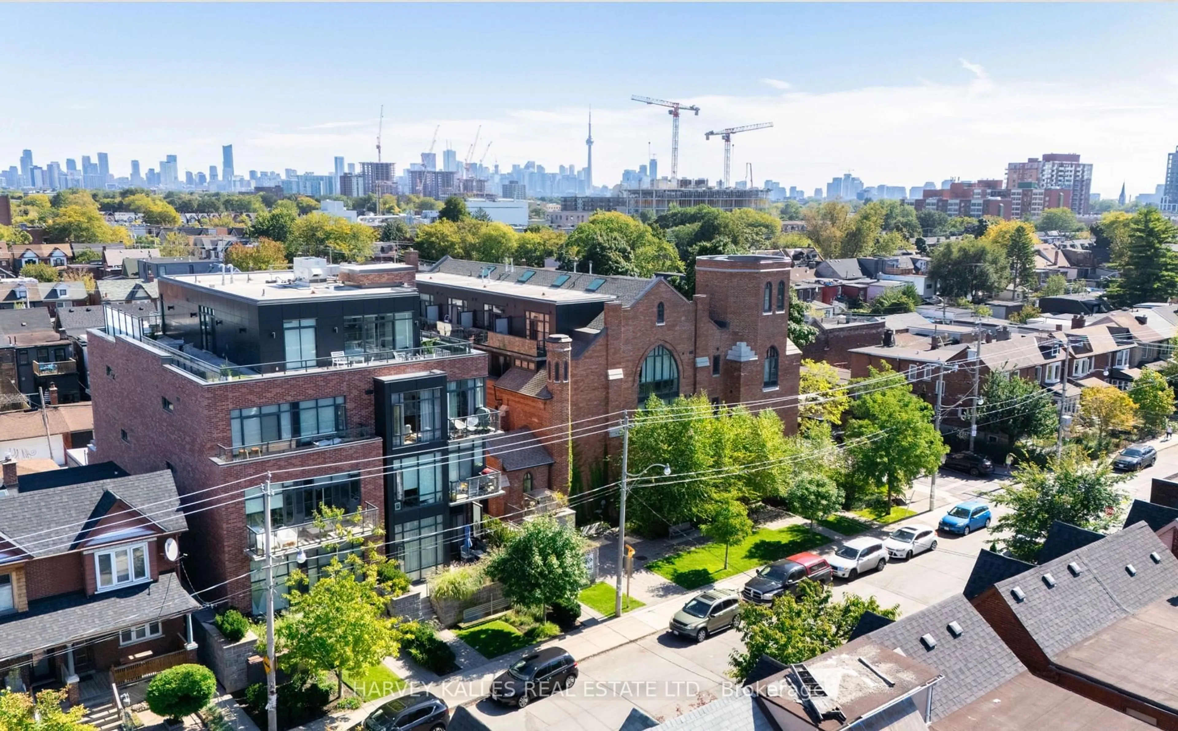 A pic from outside/outdoor area/front of a property/back of a property/a pic from drone, city buildings view from balcony for 1375 Dupont St #403, Toronto Ontario M6H 4J8