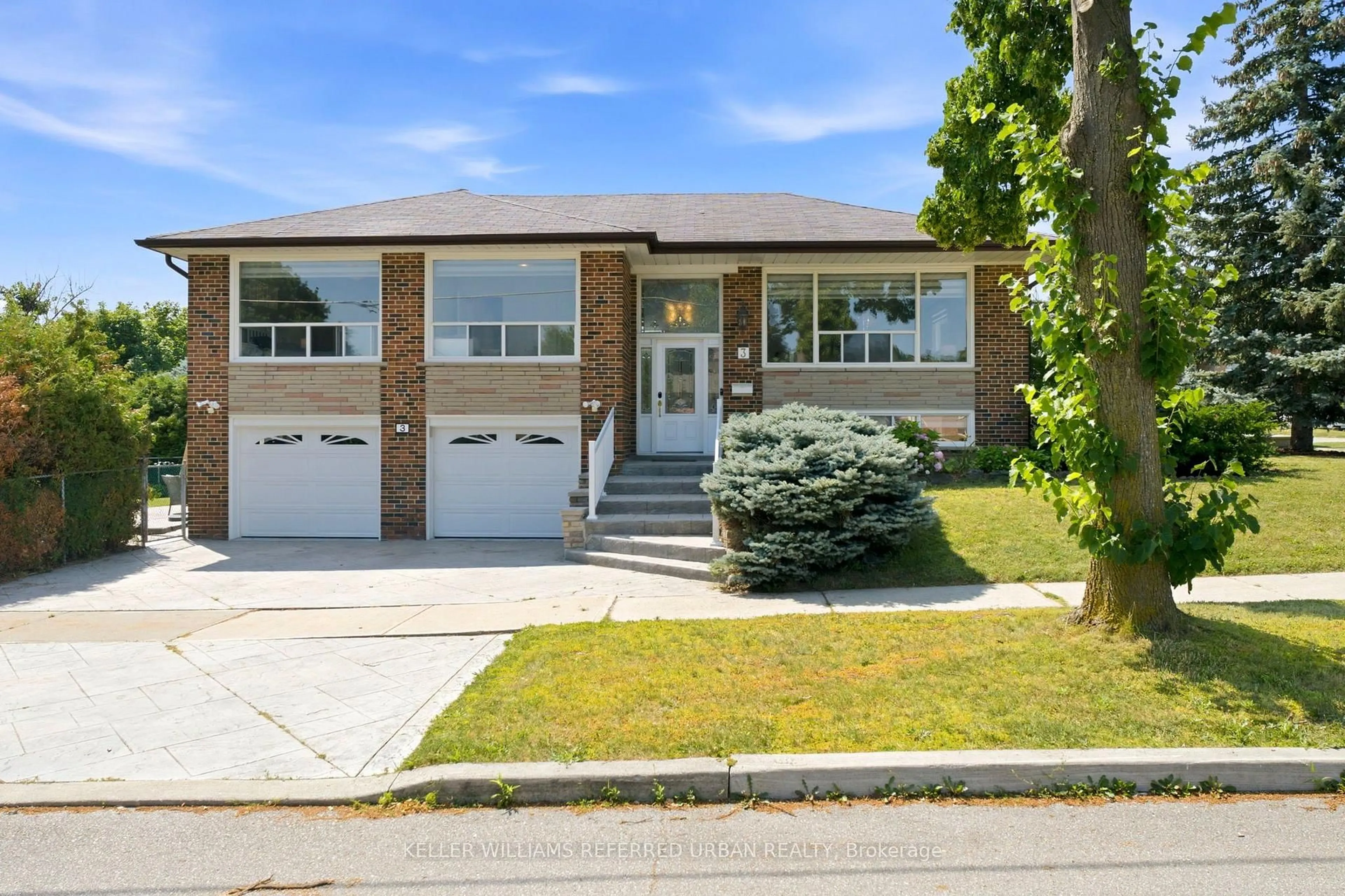 Home with brick exterior material, street for 3 Brancaster Crt, Toronto Ontario M9C 4E4