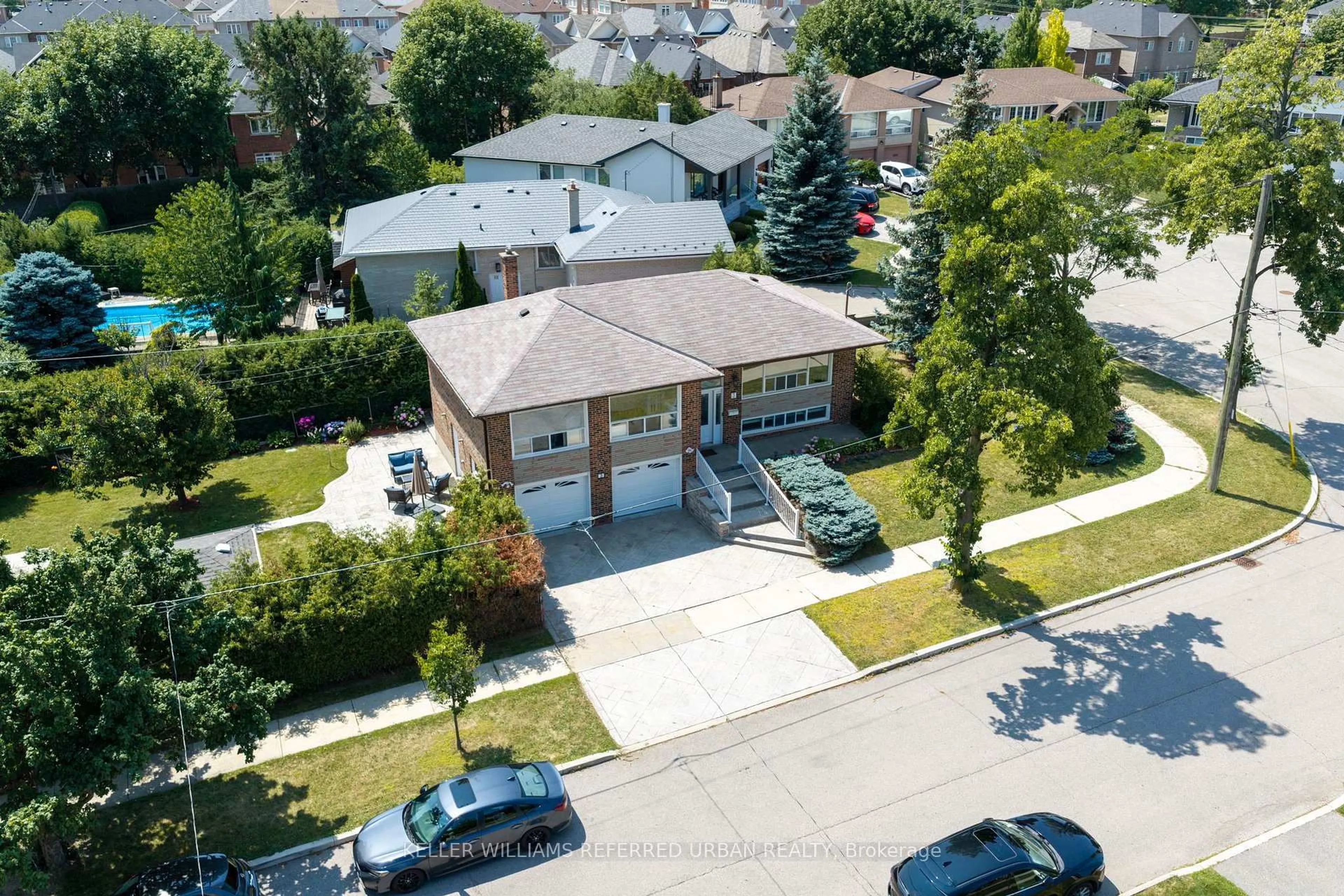 A pic from outside/outdoor area/front of a property/back of a property/a pic from drone, street for 3 Brancaster Crt, Toronto Ontario M9C 4E4