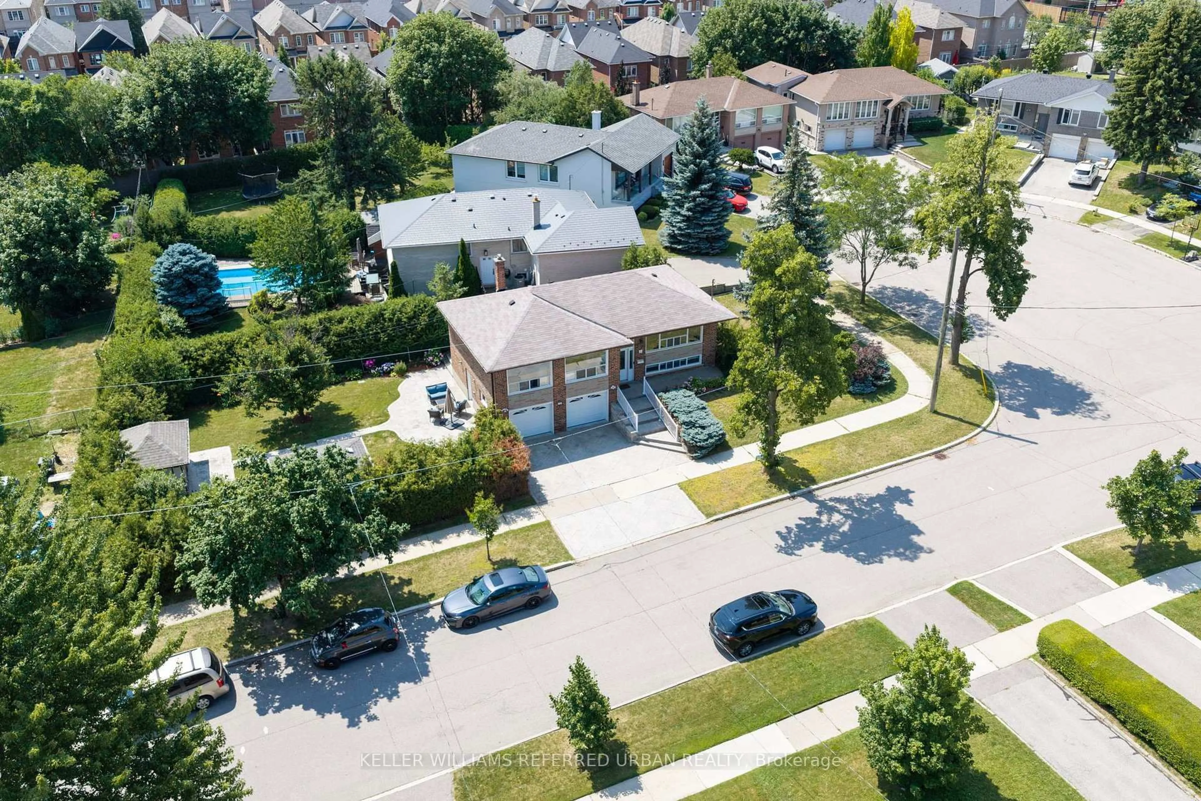 A pic from outside/outdoor area/front of a property/back of a property/a pic from drone, street for 3 Brancaster Crt, Toronto Ontario M9C 4E4