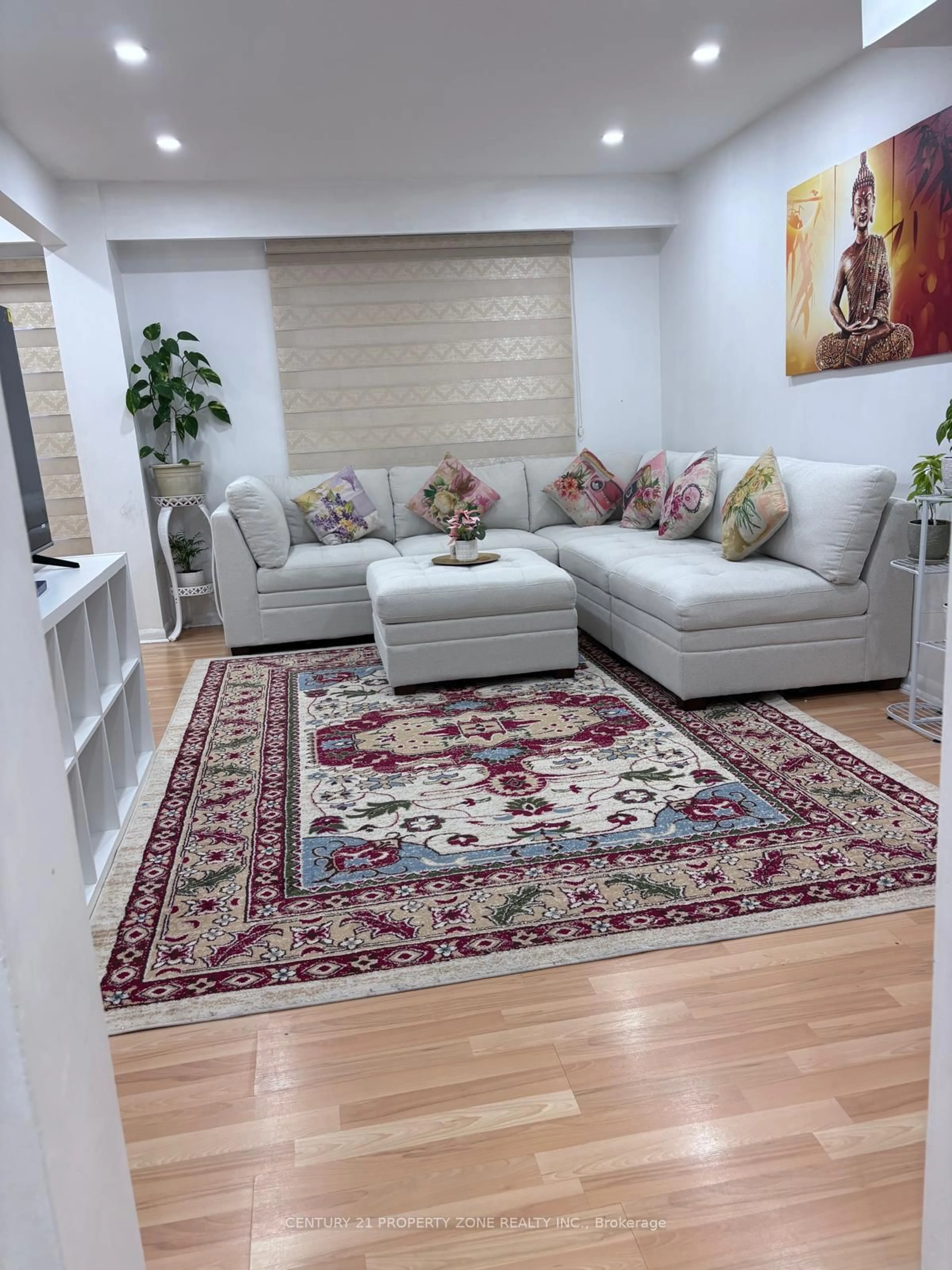 Living room with furniture, carpet floor for 244 Royal Salisbury Way, Brampton Ontario L6V 3H4
