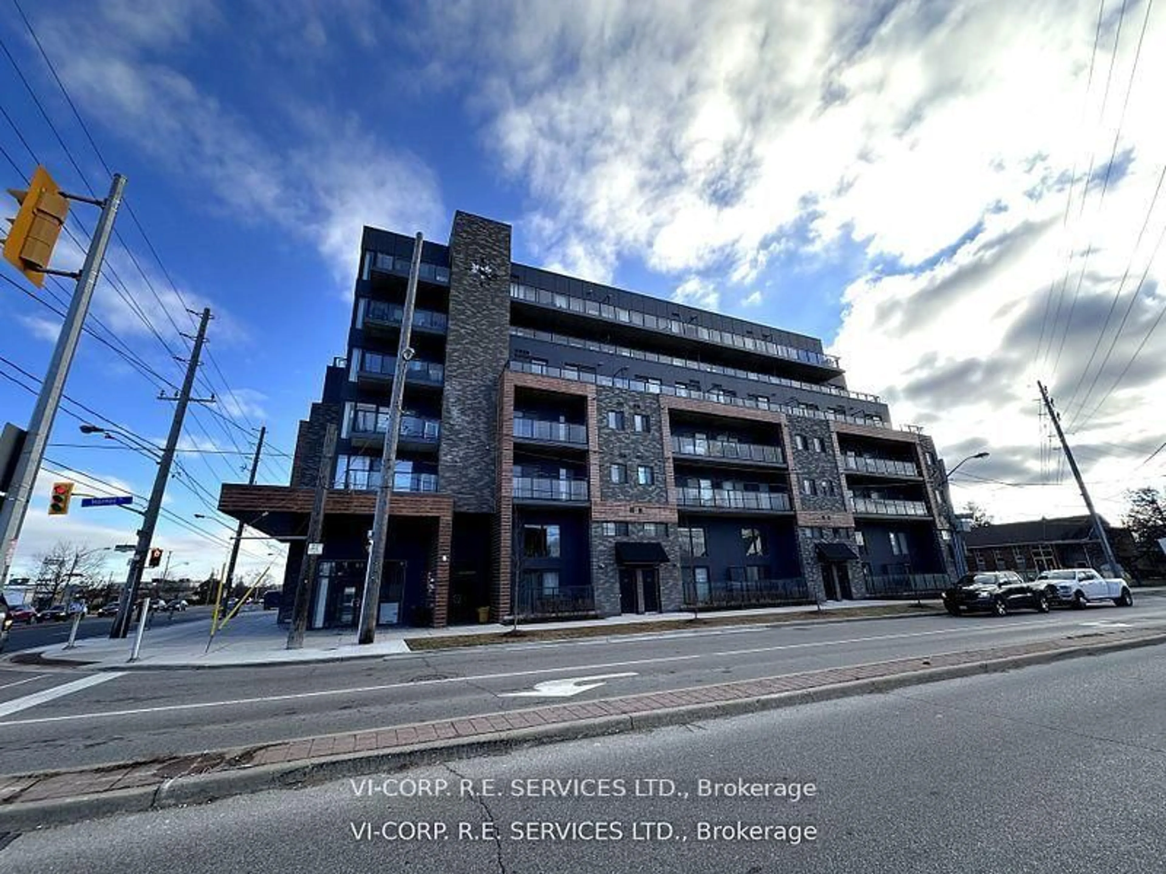 A pic from outside/outdoor area/front of a property/back of a property/a pic from drone, building for 408 Browns Line #102, Toronto Ontario M8Z 0C2