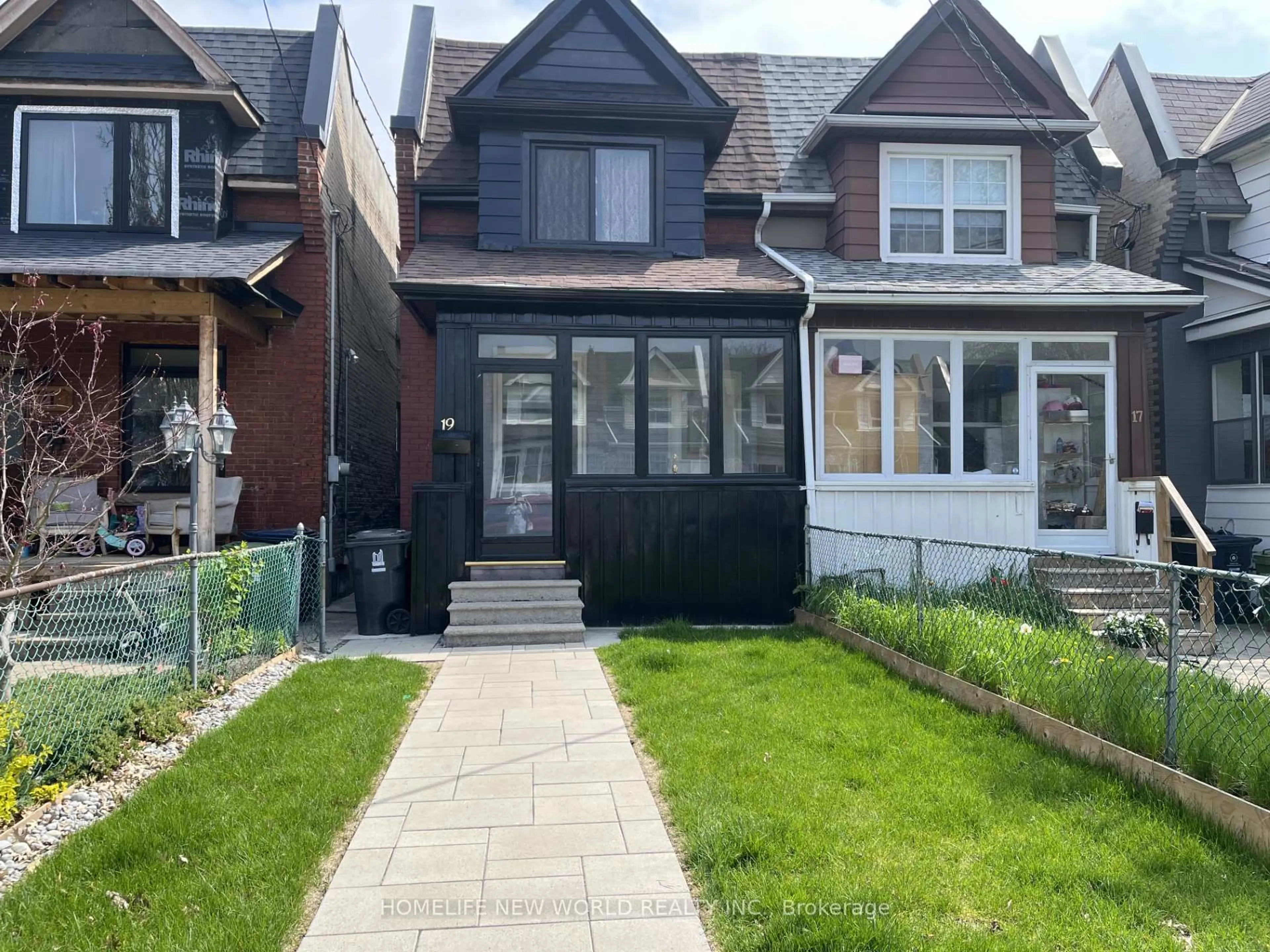 Home with brick exterior material, street for 19 Britannia Ave, Toronto Ontario M6N 3T6