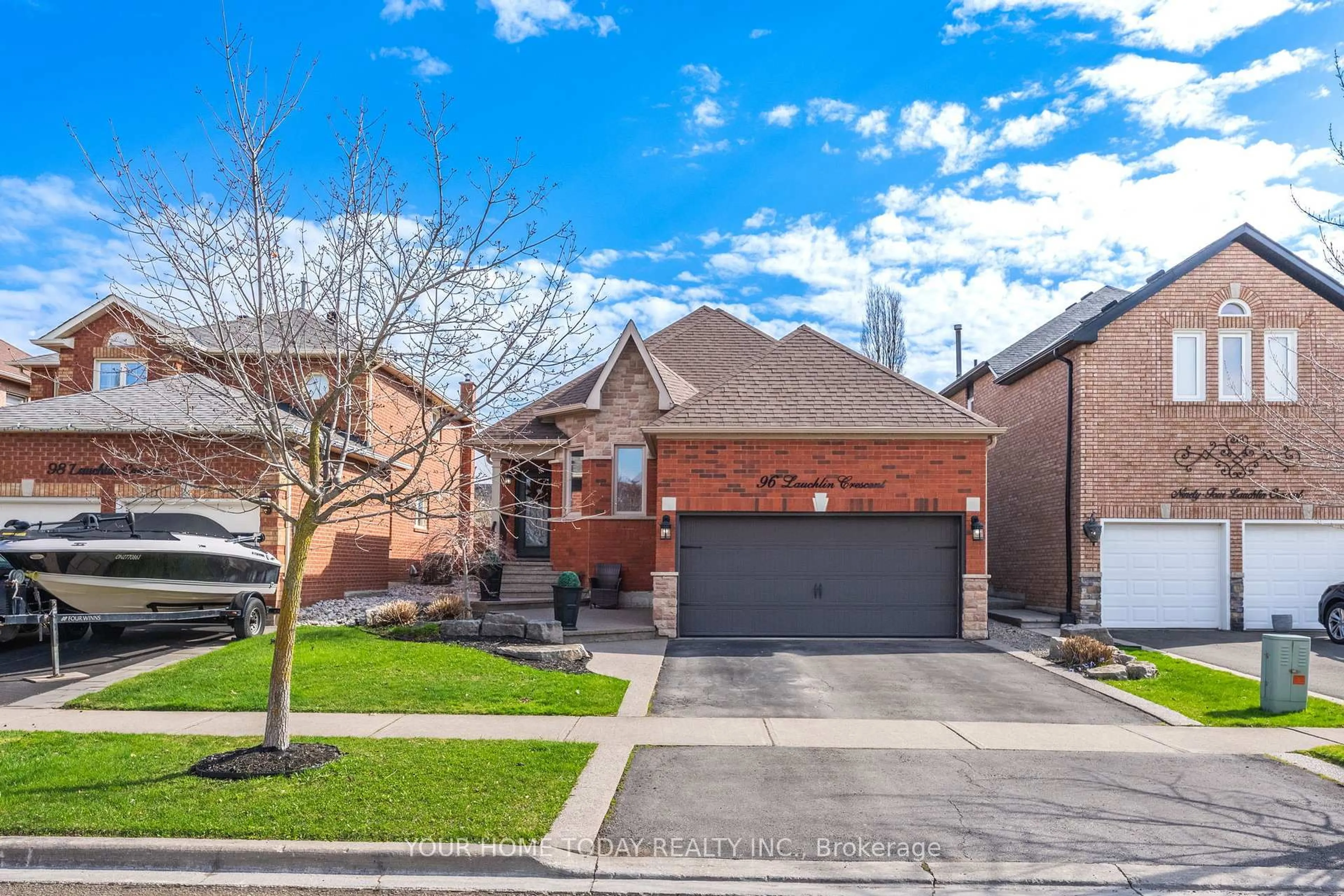 Home with brick exterior material, street for 96 Lauchlin Cres, Halton Hills Ontario L7G 5R5
