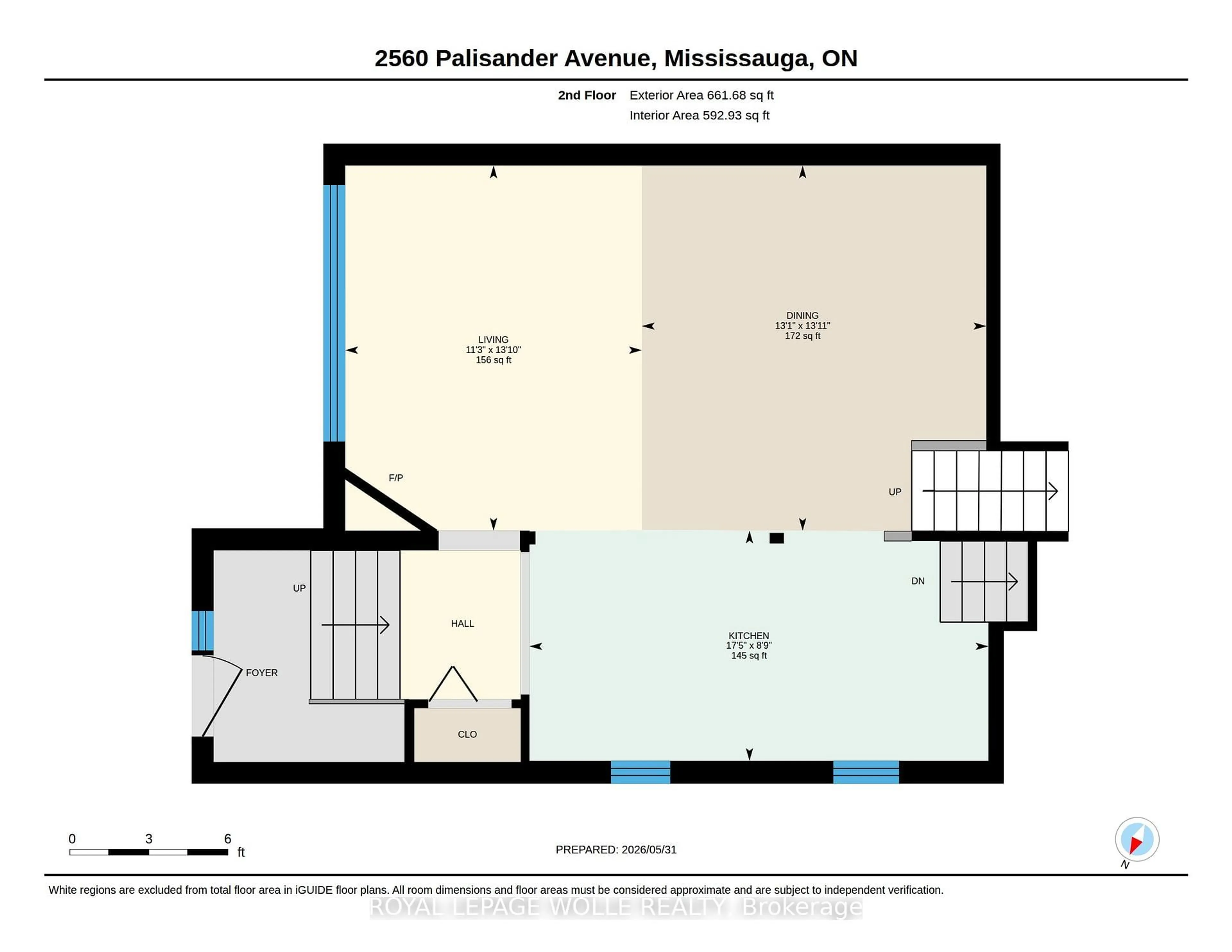 Floor plan for 2560 Palisander Ave, Mississauga Ontario L5B 2L2