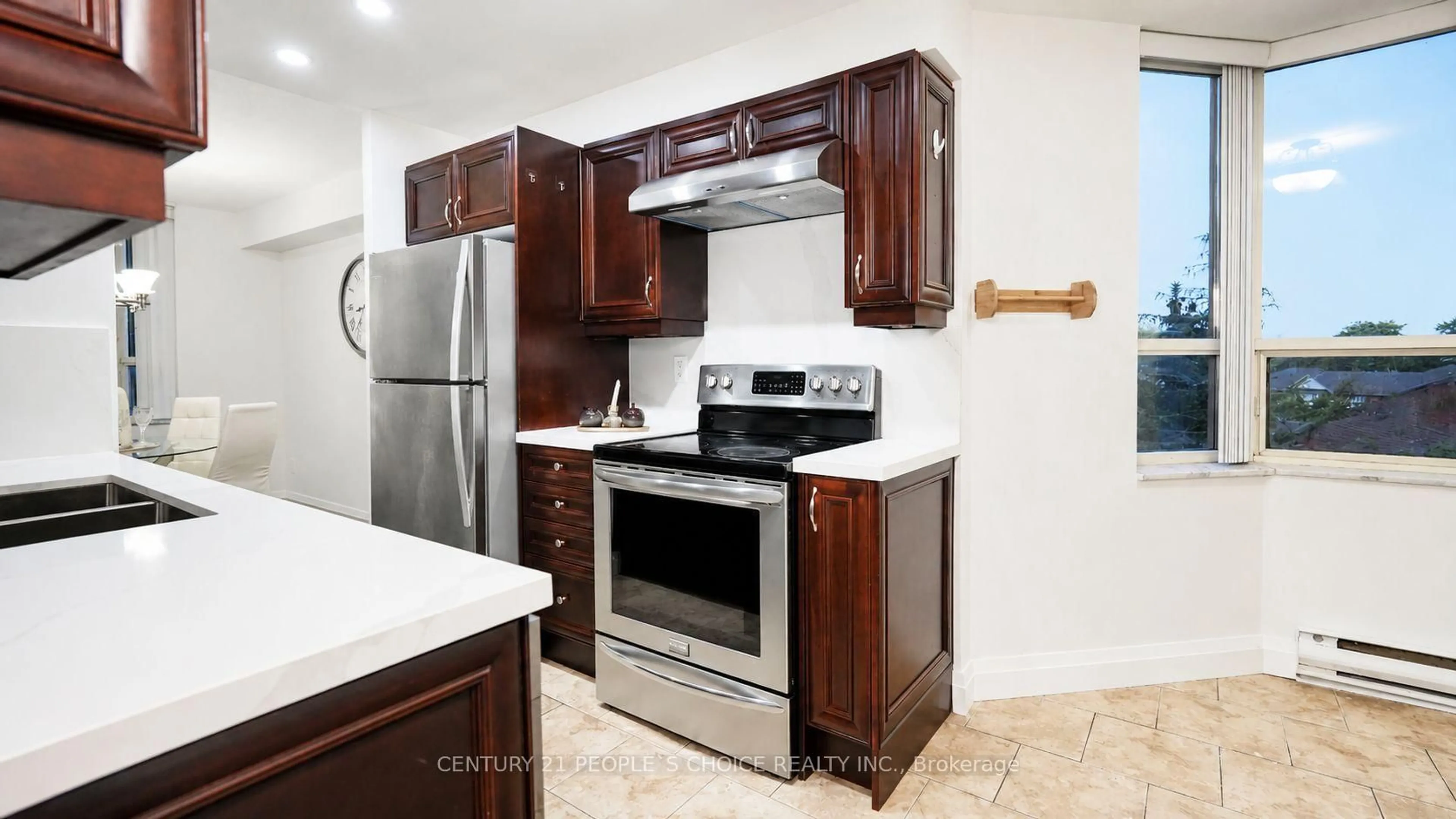 Standard kitchen, ceramic/tile floor for 30 Malta Ave #302, Brampton Ontario L6Y 4S5