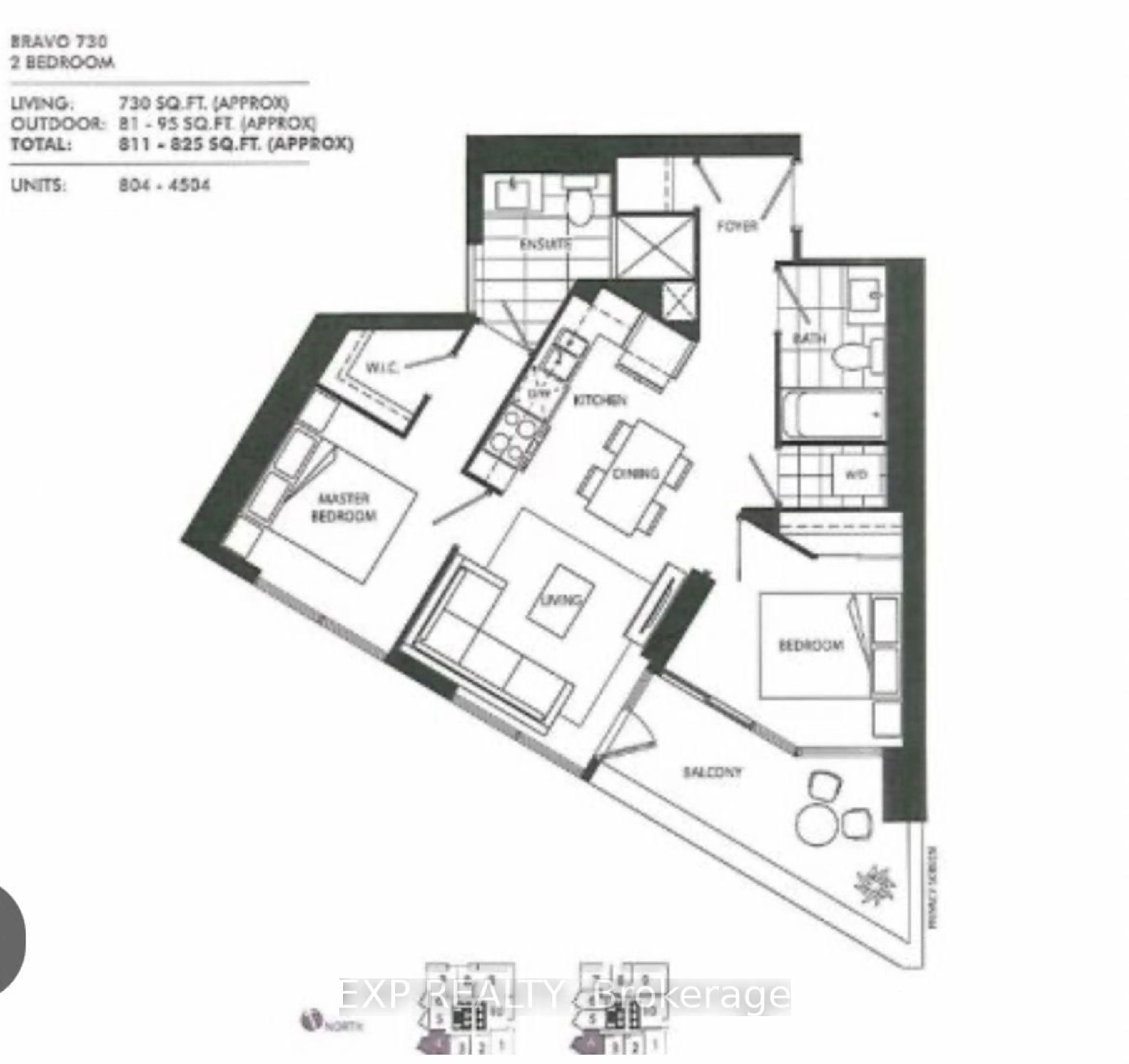 Floor plan for 10 Park Lawn Rd #2204, Toronto Ontario M8V 0H9