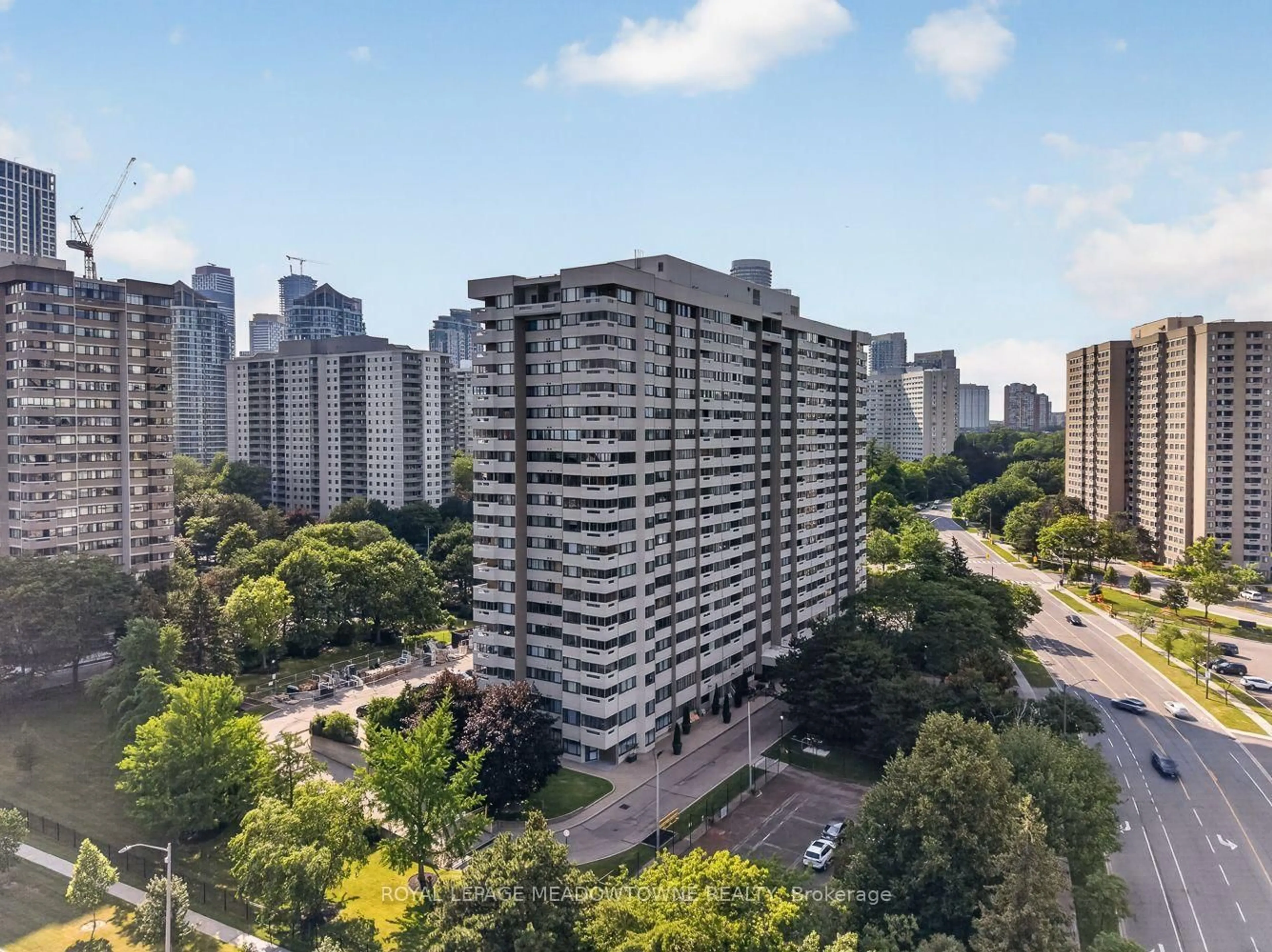 A pic from outside/outdoor area/front of a property/back of a property/a pic from drone, city buildings view from balcony for 1580 Mississauga Valley Blvd #1501, Mississauga Ontario L5A 3T8