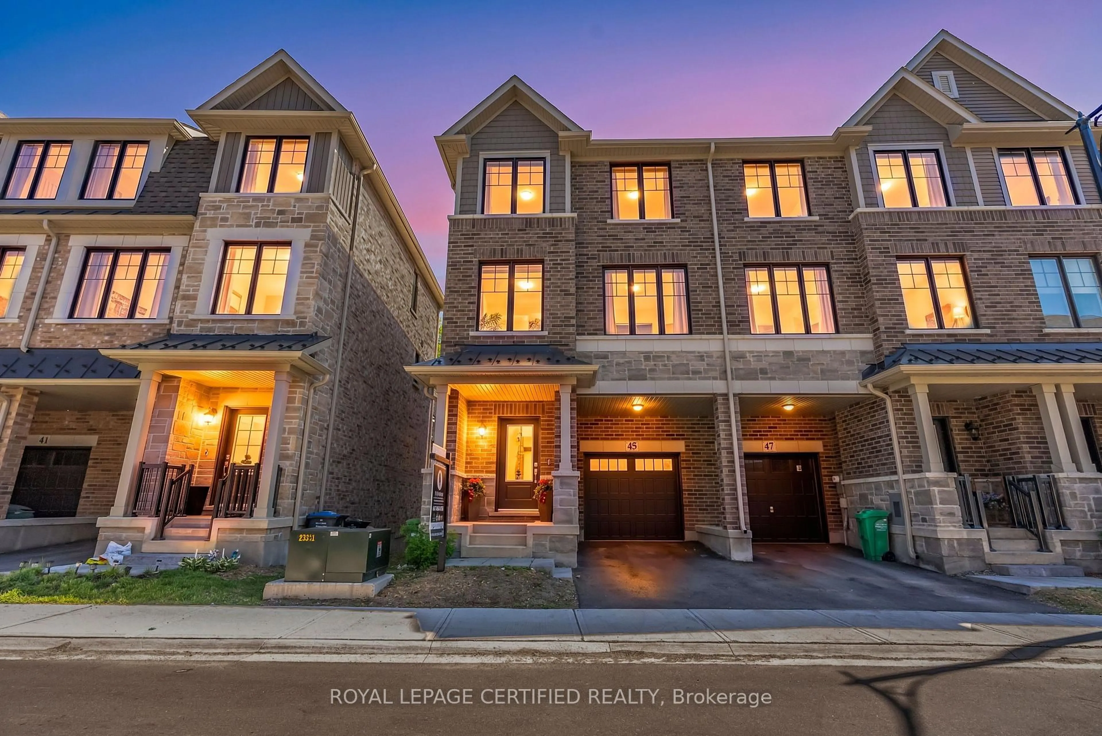 Home with brick exterior material, street for 45 Folcroft St, Brampton Ontario L6Y 6L3