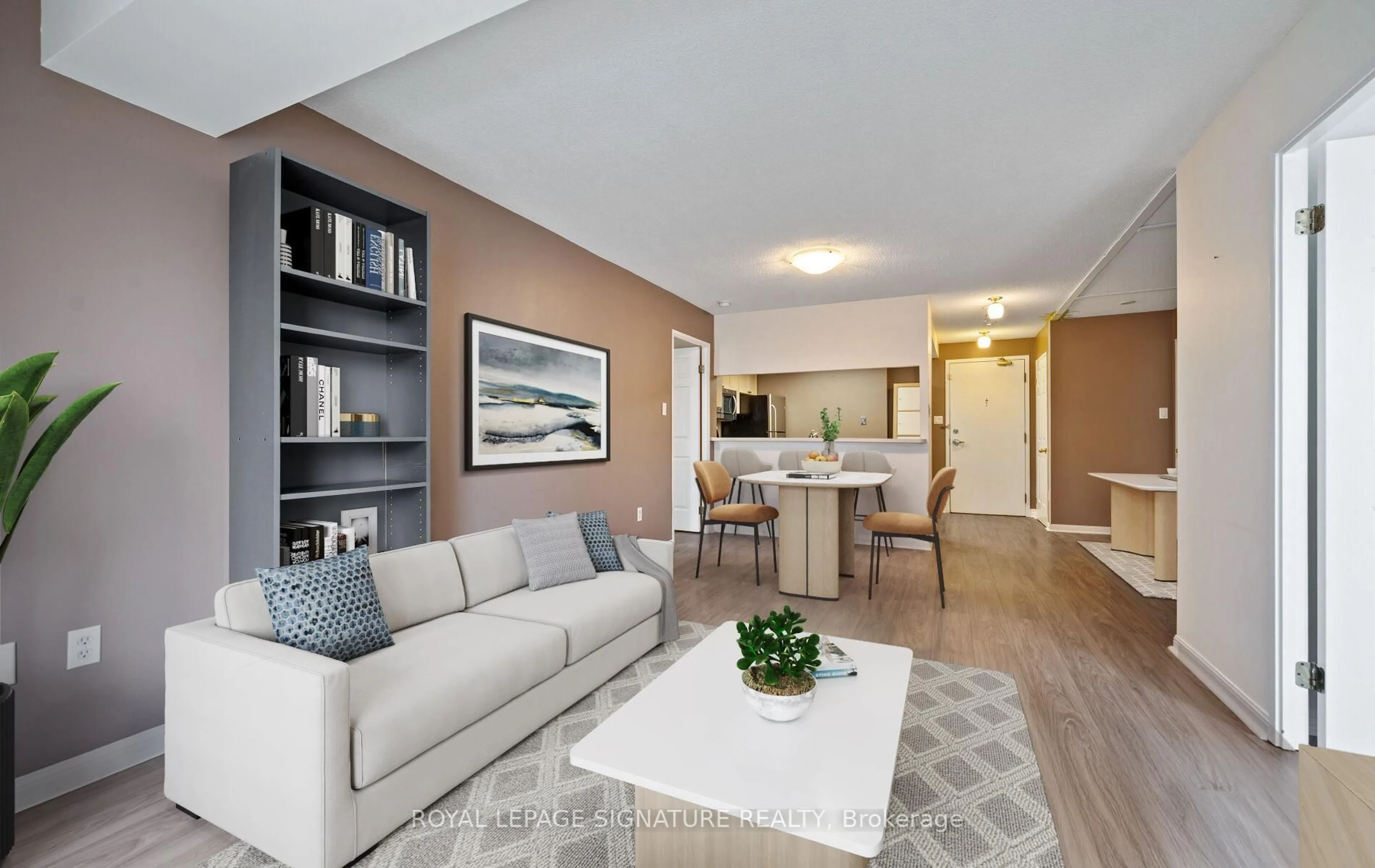 Living room with furniture, unknown for 101 Subway Cres #102, Toronto Ontario M9B 6K4