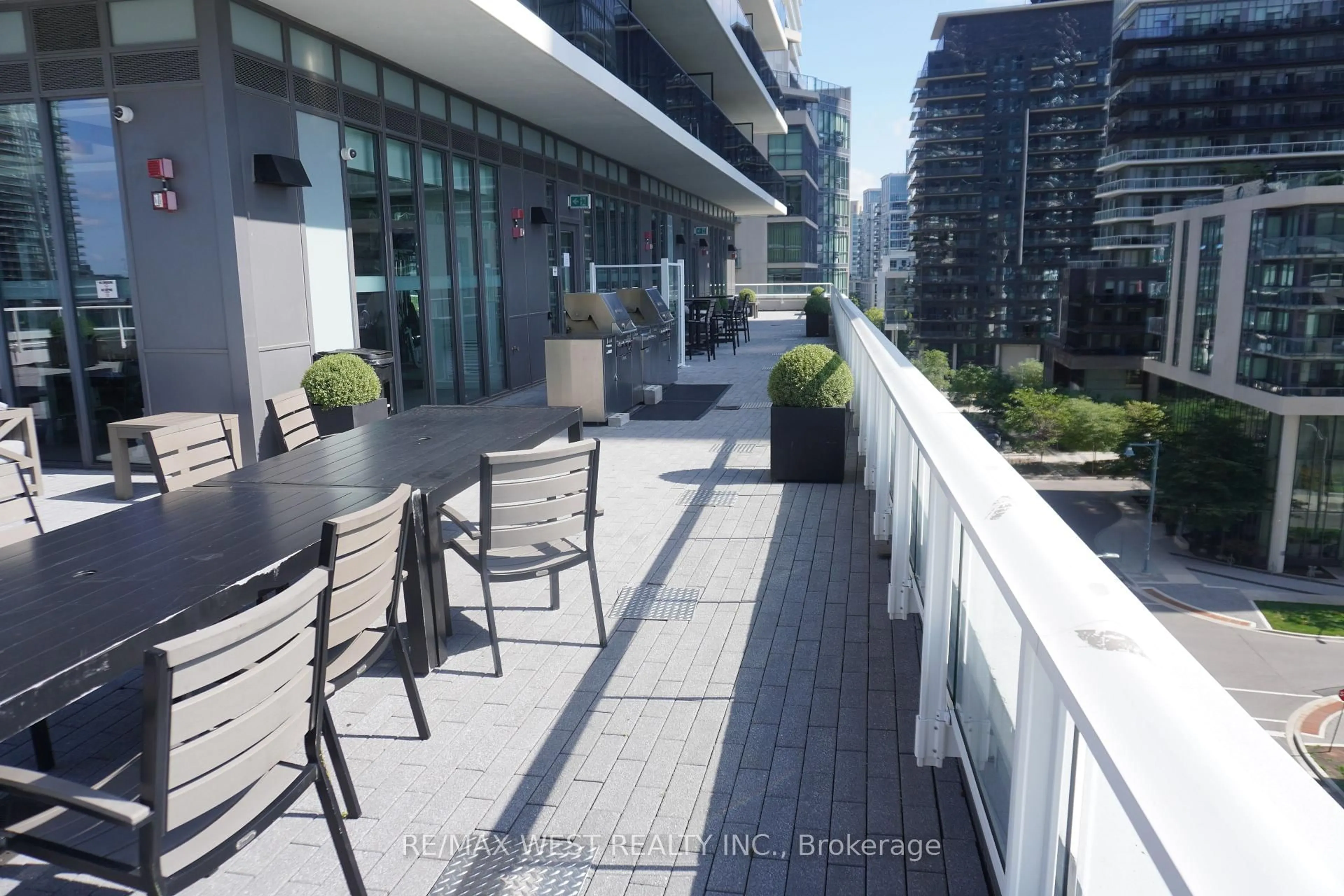 Patio, city buildings view from balcony for 70 Annie Craig Dr #5101, Toronto Ontario M8V 0G2