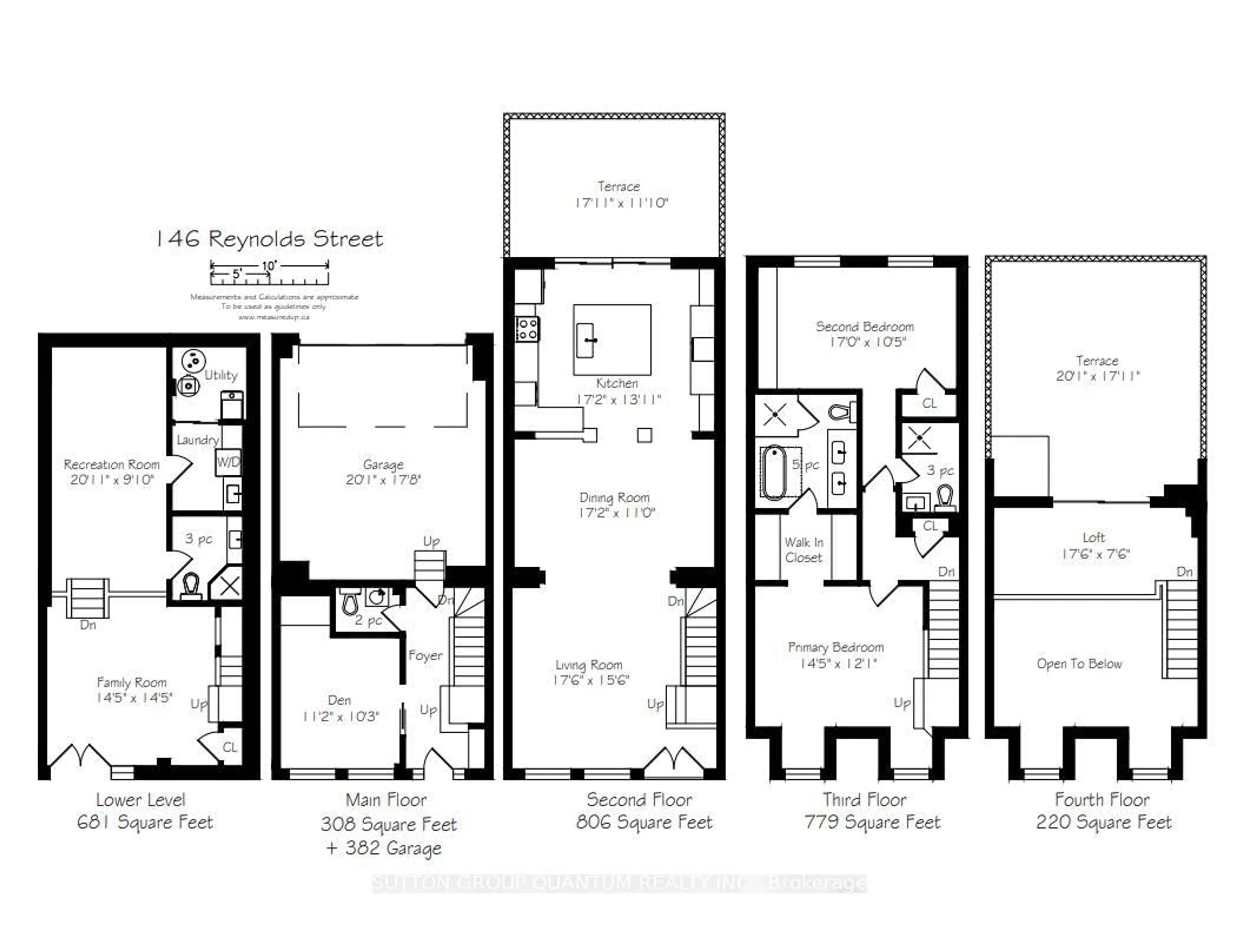 Floor plan for 146 Reynolds St, Oakville Ontario L6J 3K9