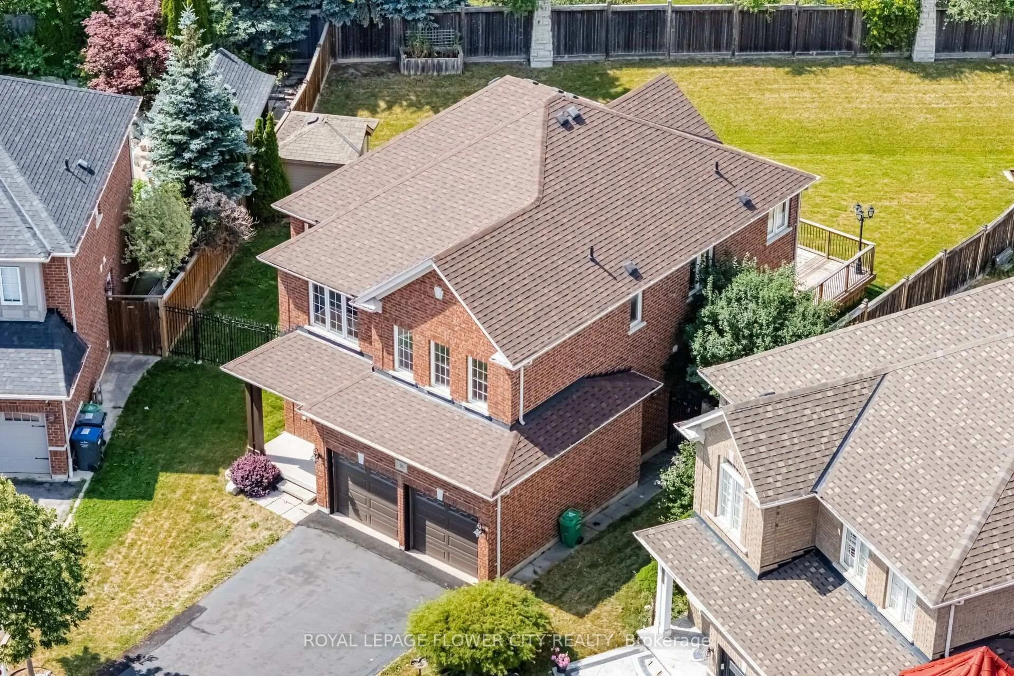 A pic from outside/outdoor area/front of a property/back of a property/a pic from drone, street for 56 Laurentide Cres, Brampton Ontario L6P 1Y4