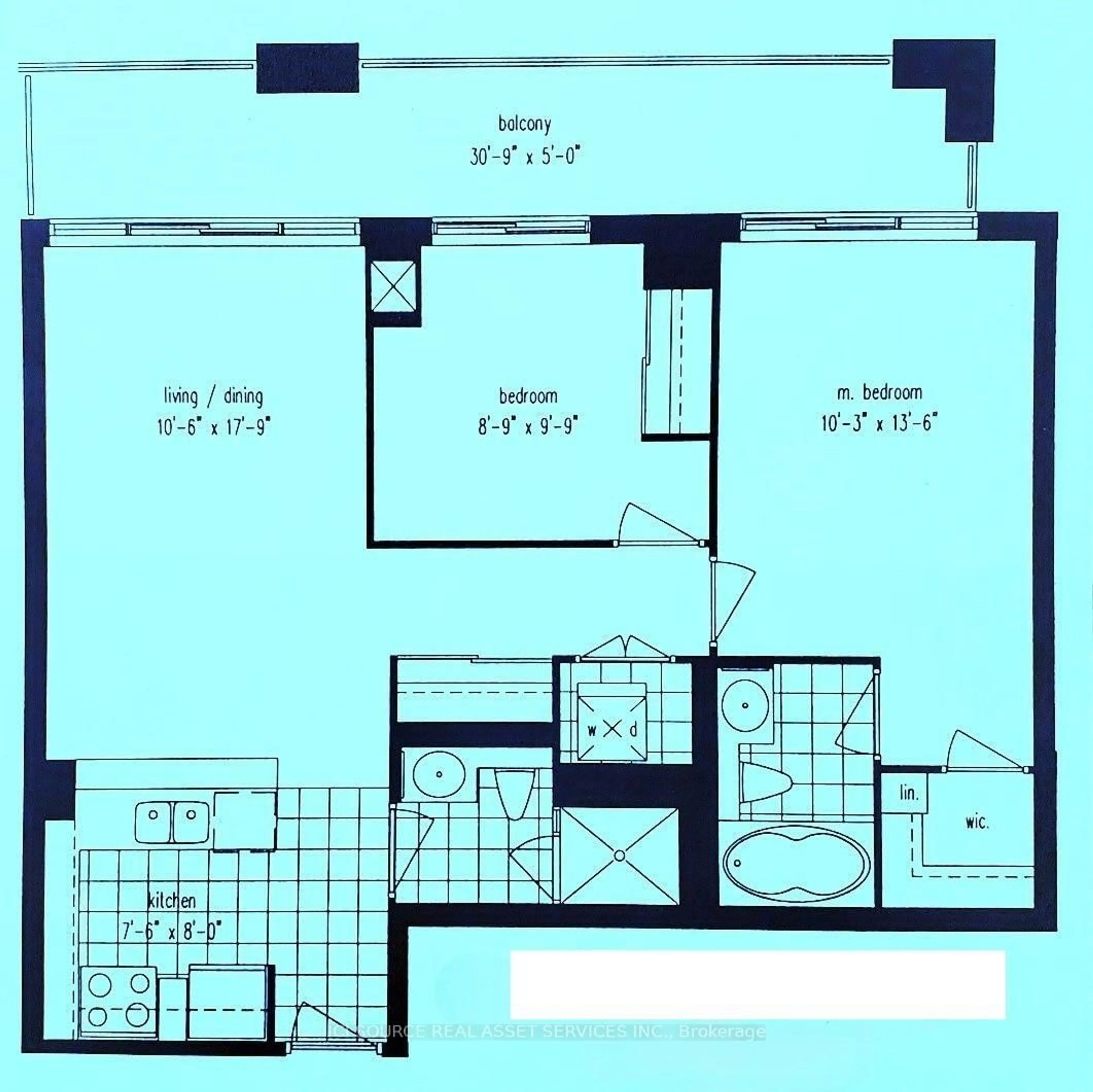Floor plan for 2119 Lake Shore Blvd #316, Toronto Ontario M8V 4E8