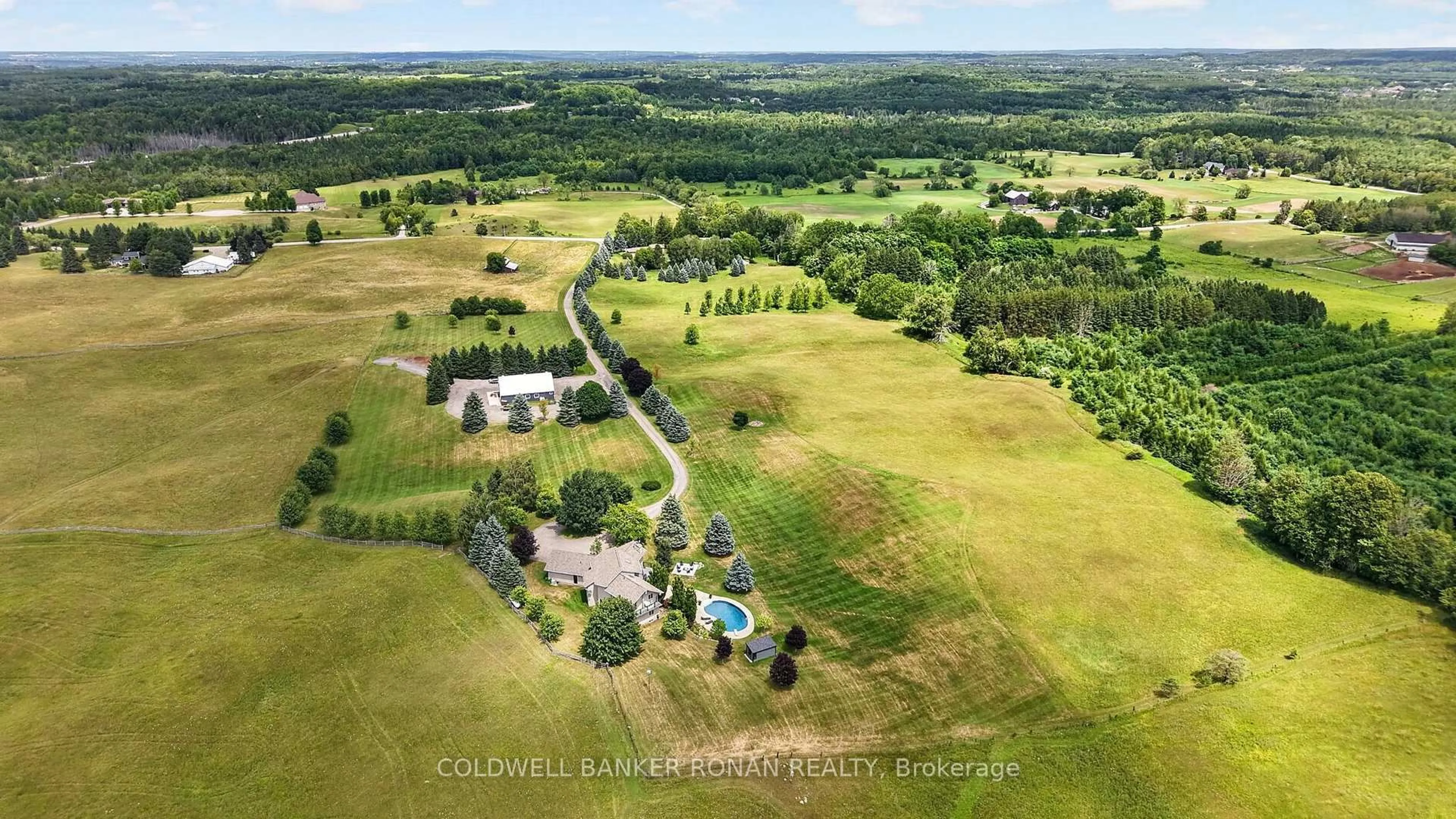 A pic from outside/outdoor area/front of a property/back of a property/a pic from drone, water/lake/river/ocean view for 18250 Duffy's Lane, Caledon Ontario L7E 3C4