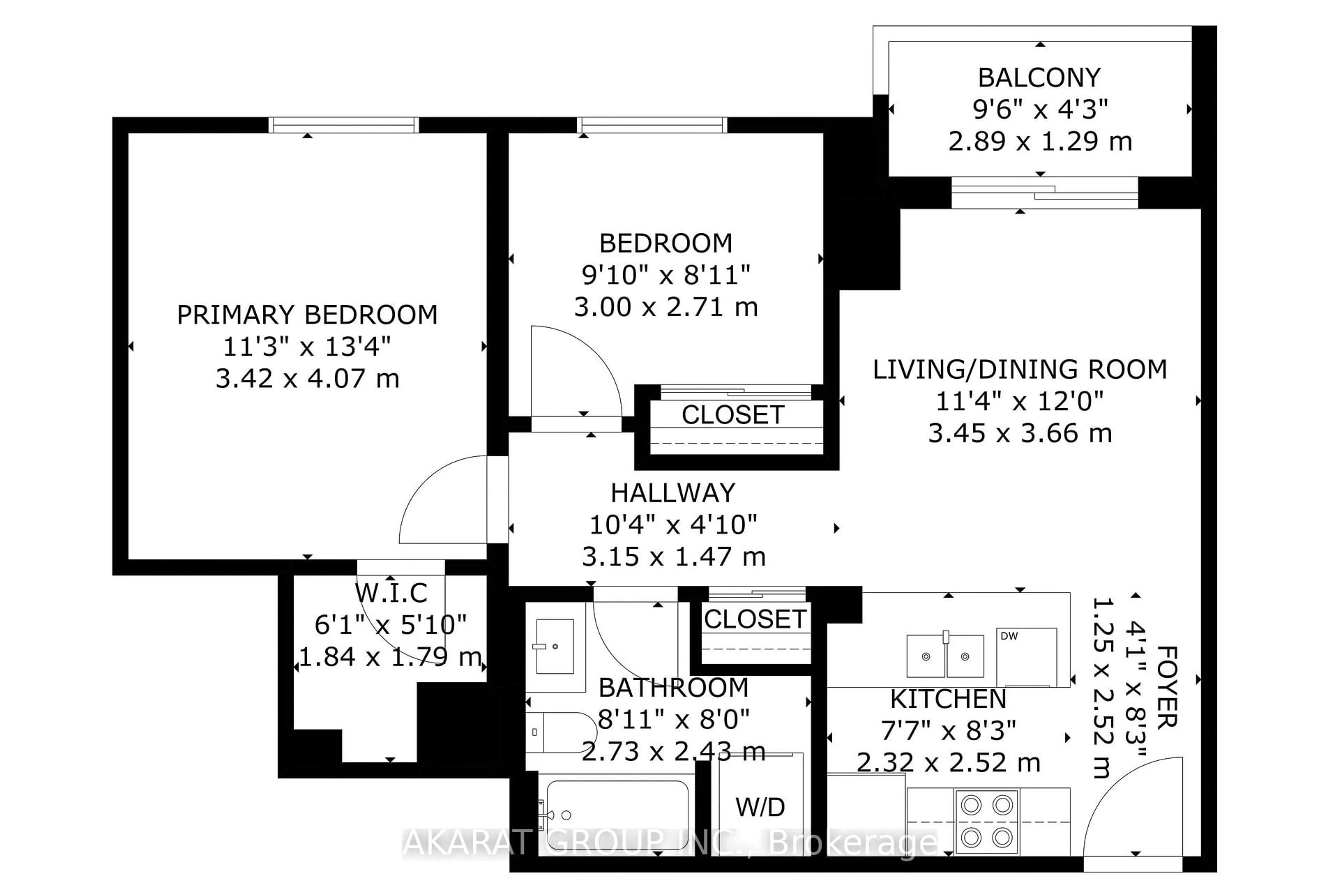 Floor plan for 2486 Old Bronte Rd #803, Oakville Ontario L6M 0Y4