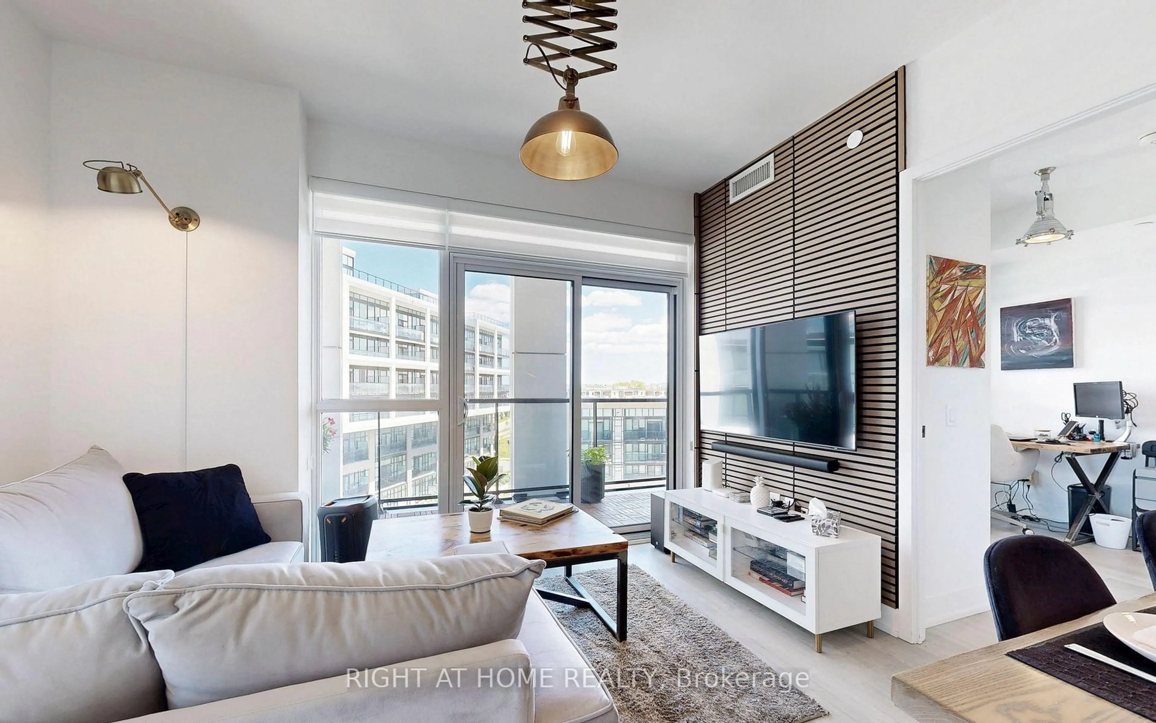 Living room with furniture, unknown for 50 George Butchart Dr #507, Toronto Ontario M3M 2H3