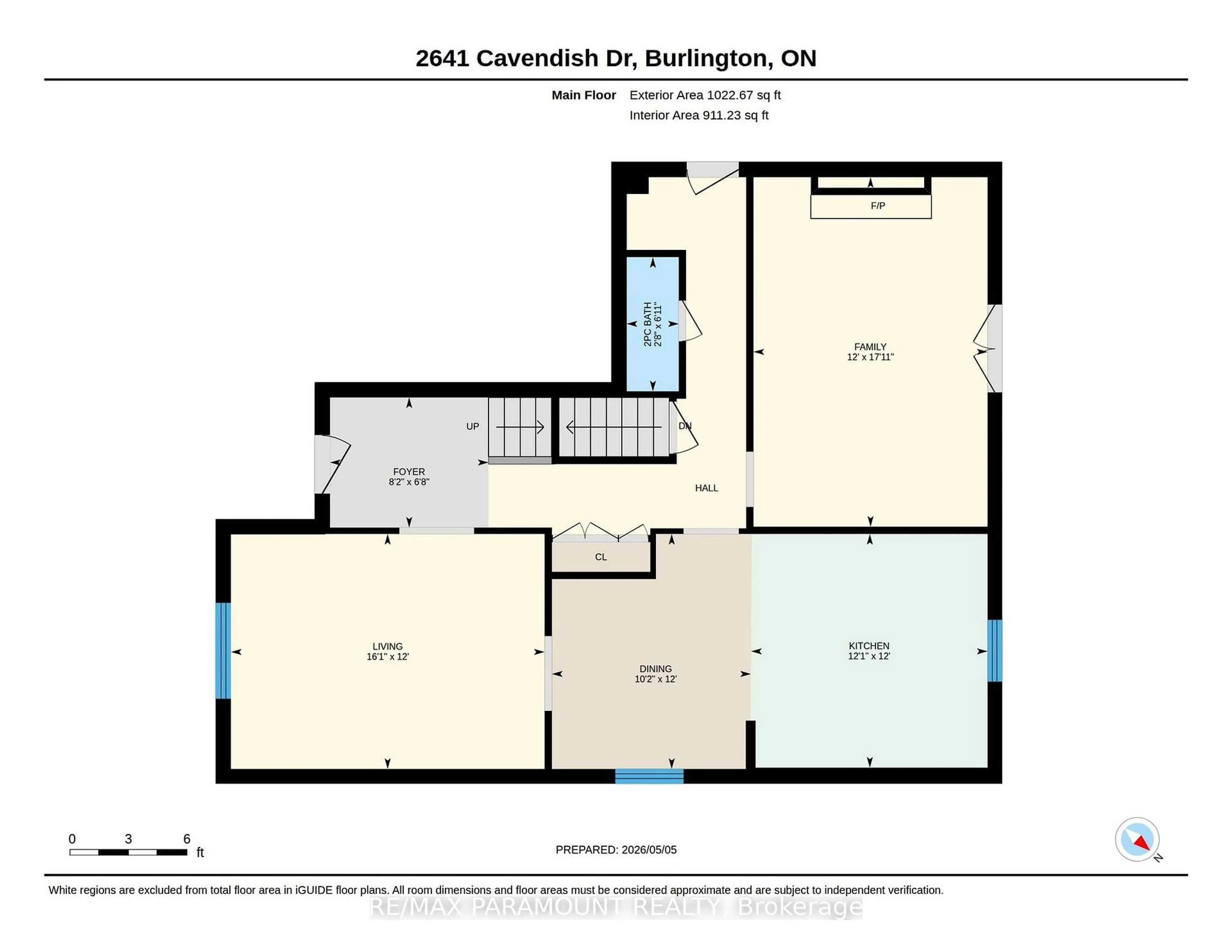 Floor plan for 2641 Cavendish Dr, Burlington Ontario L7P 3W6