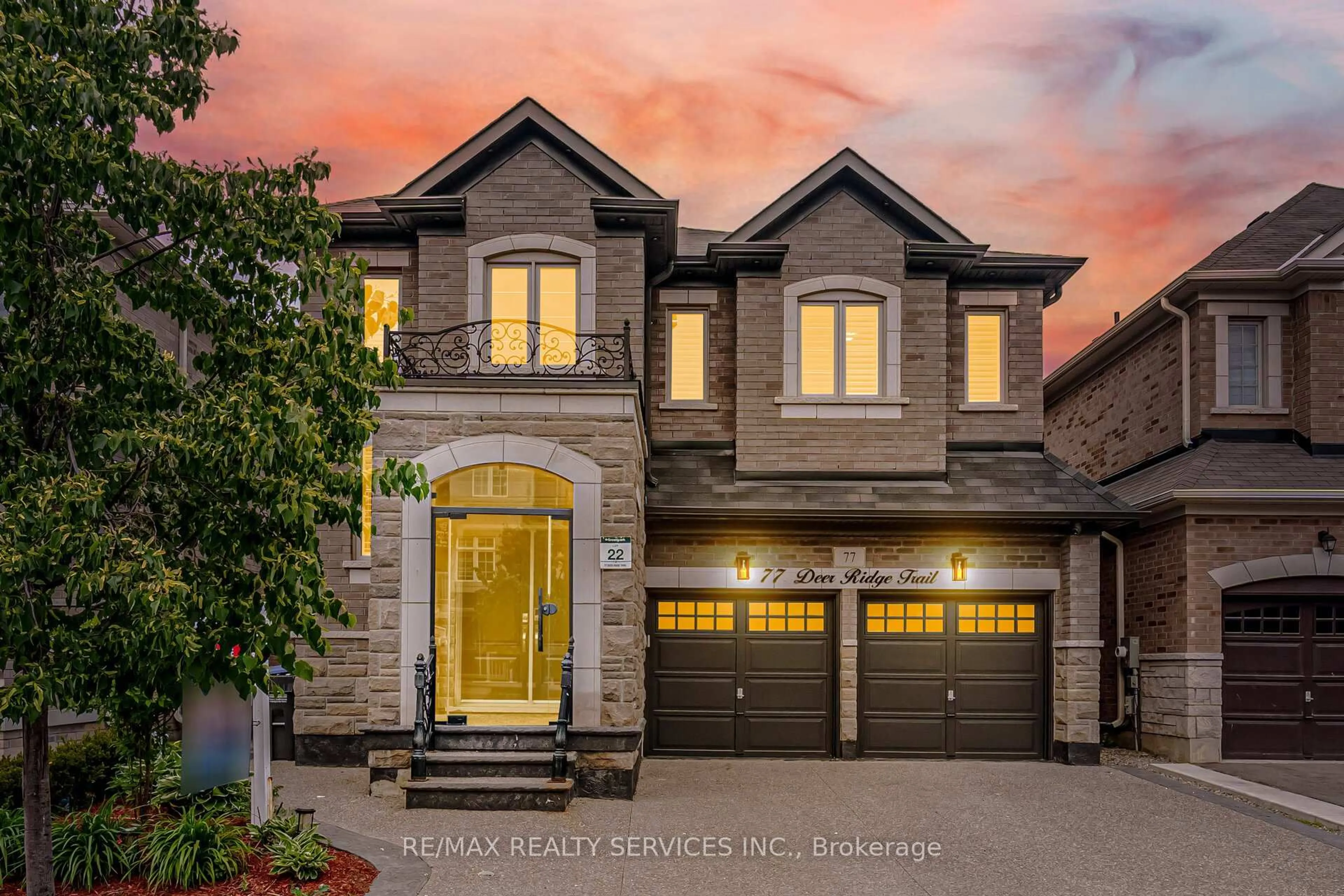 Home with brick exterior material, street for 77 Deer Ridge Tr, Caledon Ontario L7C 3Z5