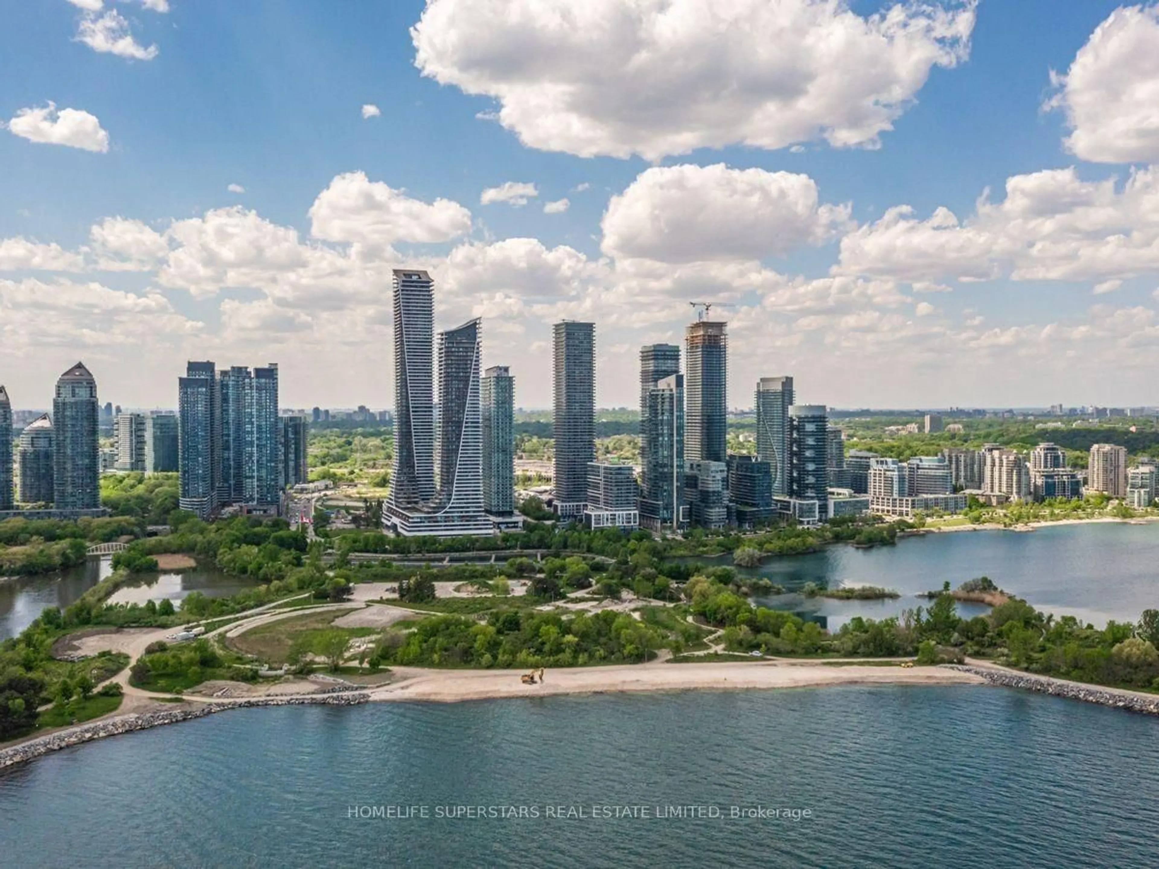 A pic from outside/outdoor area/front of a property/back of a property/a pic from drone, water/lake/river/ocean view for 65 Annie Craig Dr #407, Toronto Ontario M8V 0G3