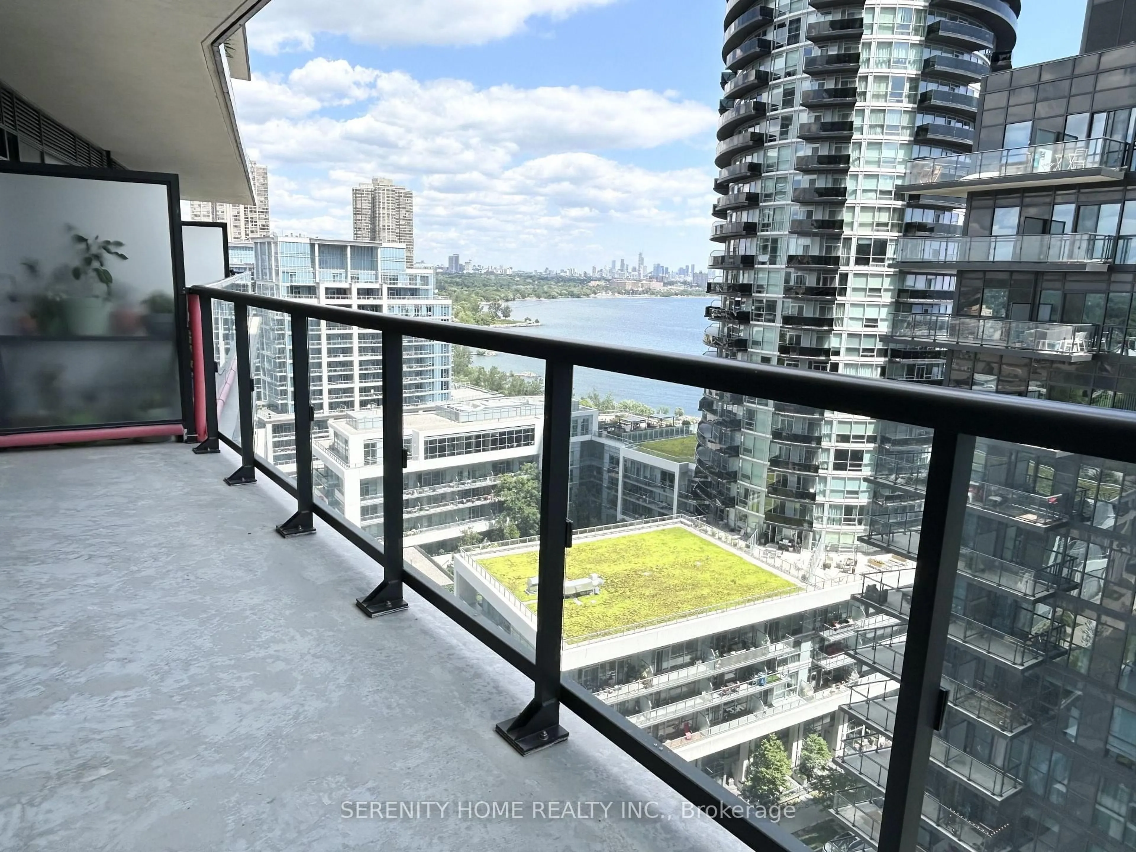 Balcony in the apartment, water/lake/river/ocean view for 38 Annie Craig Dr #1604, Toronto Ontario M8V 0A8