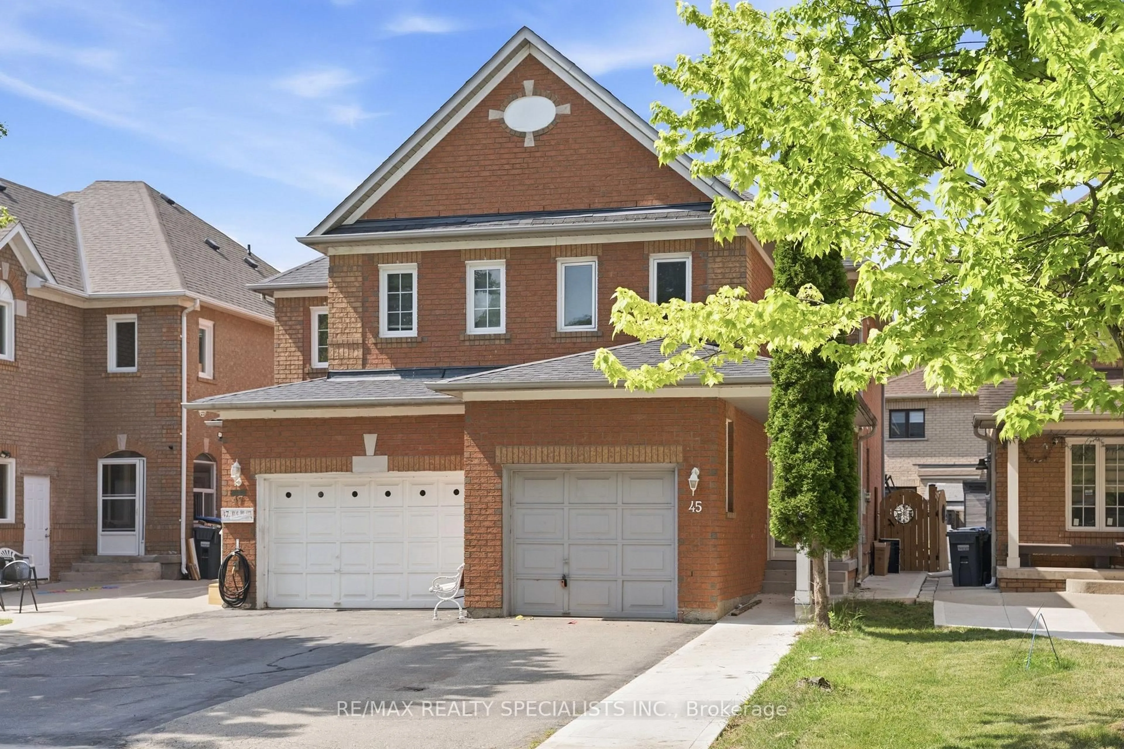 Home with brick exterior material, street for 45 Clover Bloom Rd, Brampton Ontario L6R 1S2