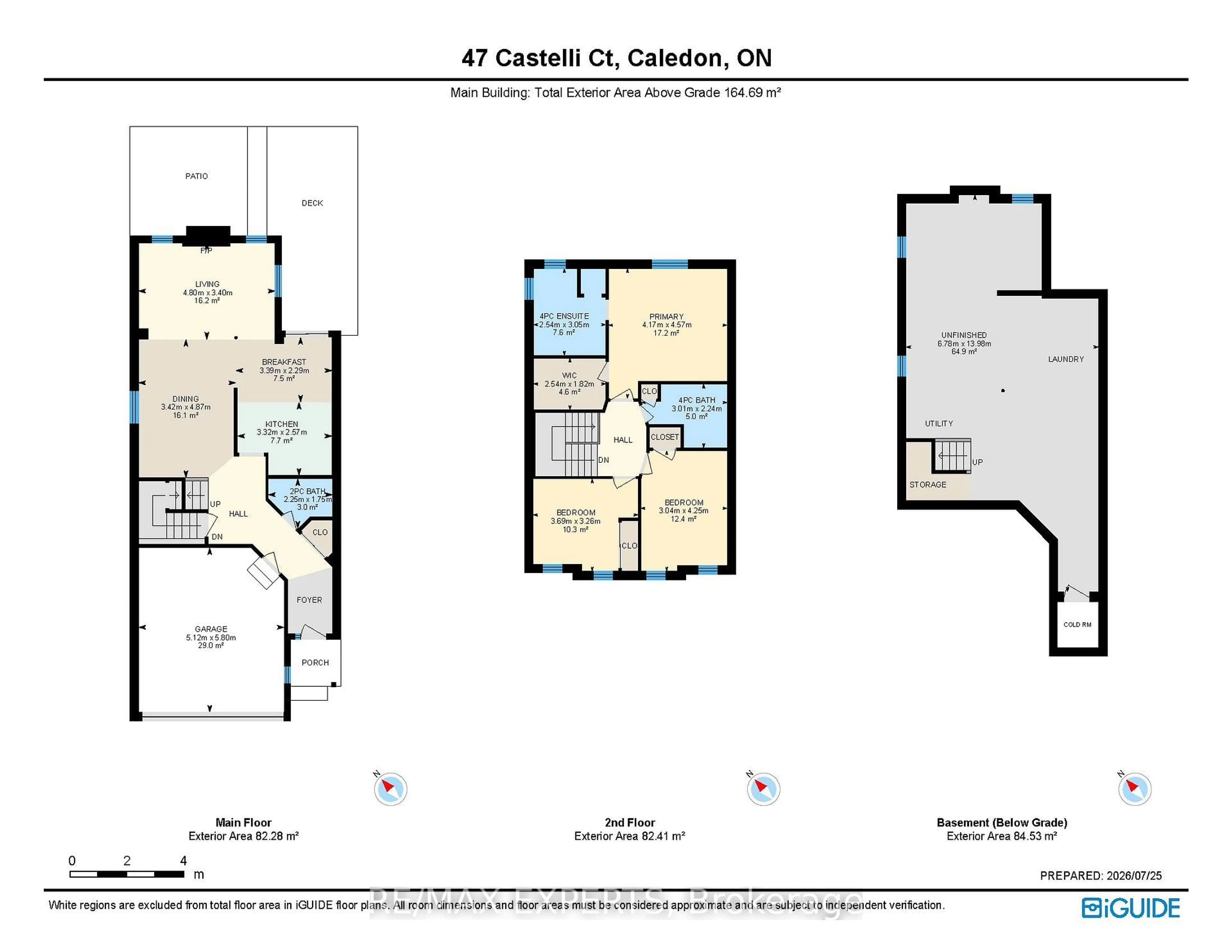 Floor plan for 47 Castelli Crt, Caledon Ontario L7E 2T6