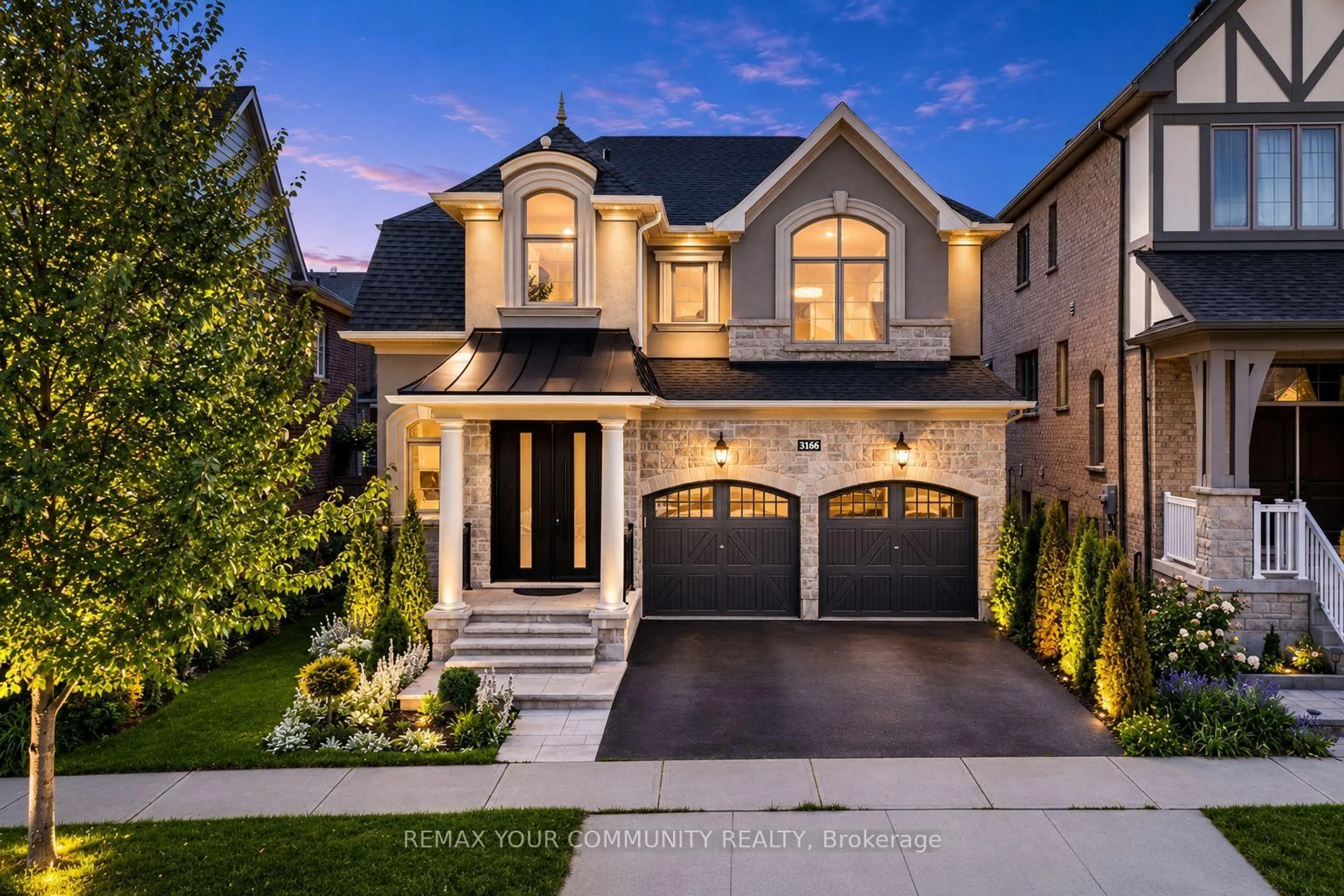 Home with brick exterior material, street for 3166 Carding Mill Tr, Oakville Ontario L6M 4M1