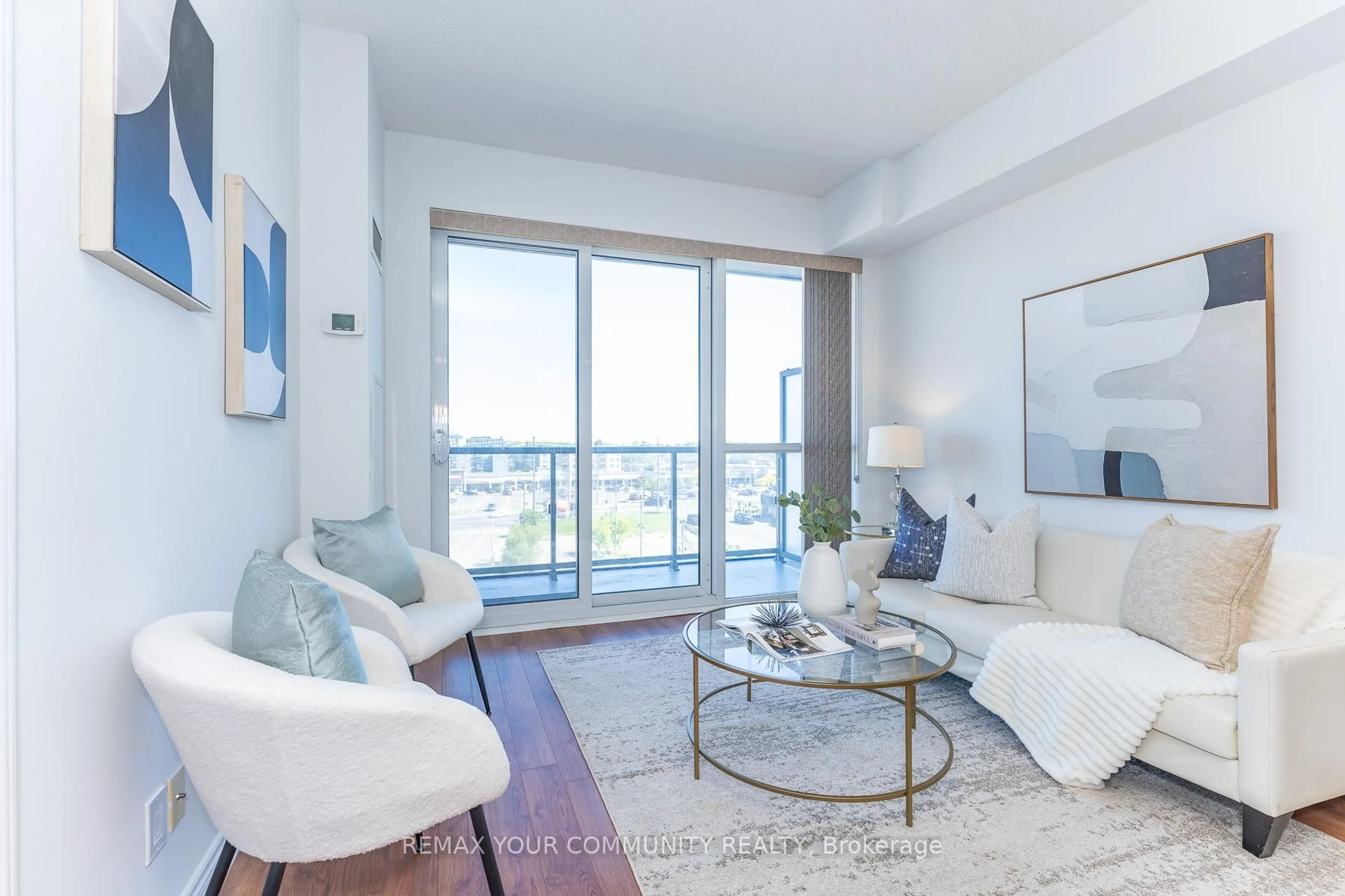 Living room with furniture, unknown for 15 James Finlay Way #706, Toronto Ontario M3M 0B3
