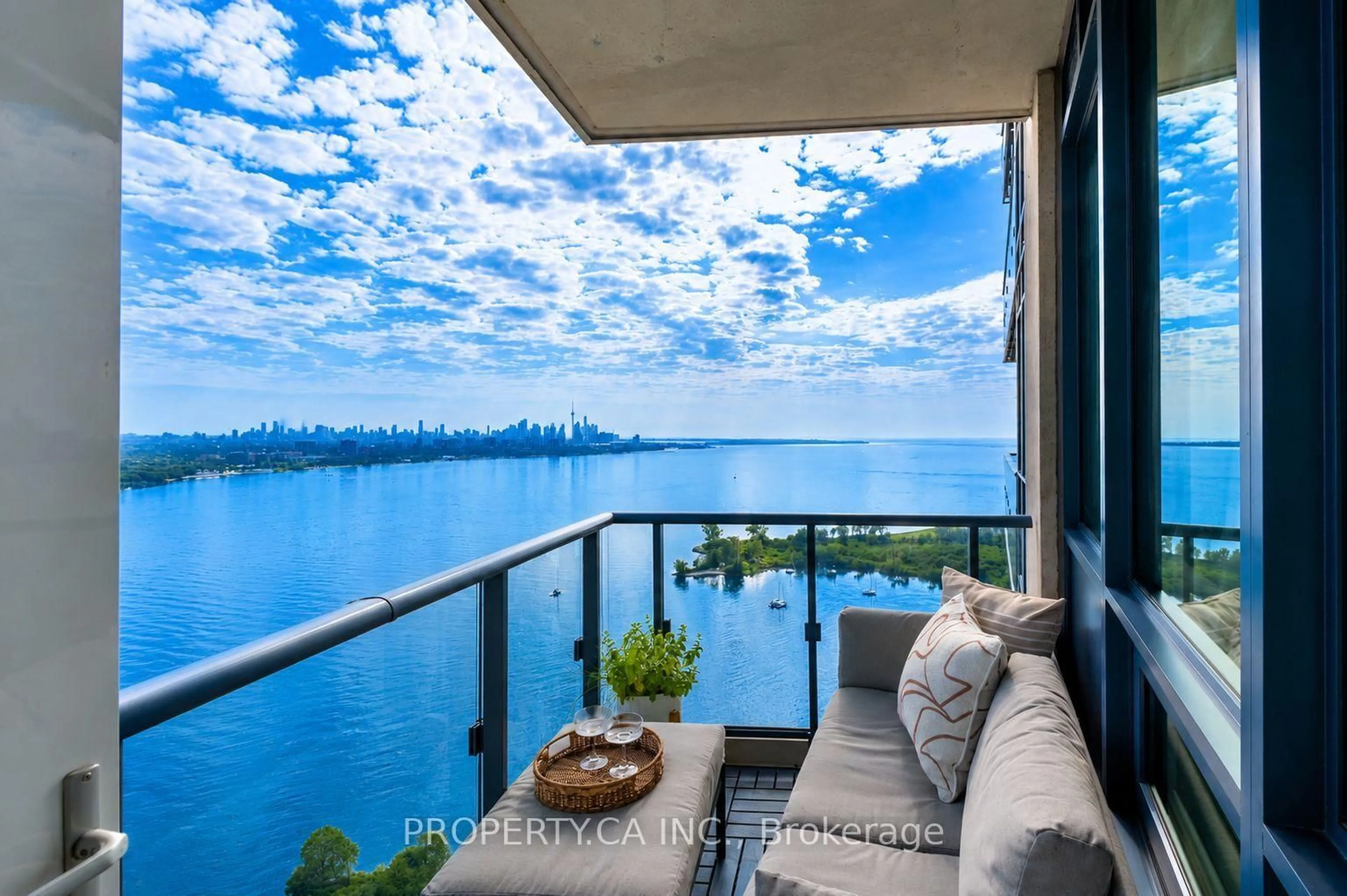 Patio, water/lake/river/ocean view for 59 Annie Craig Dr #3302, Toronto Ontario M8V 0C4