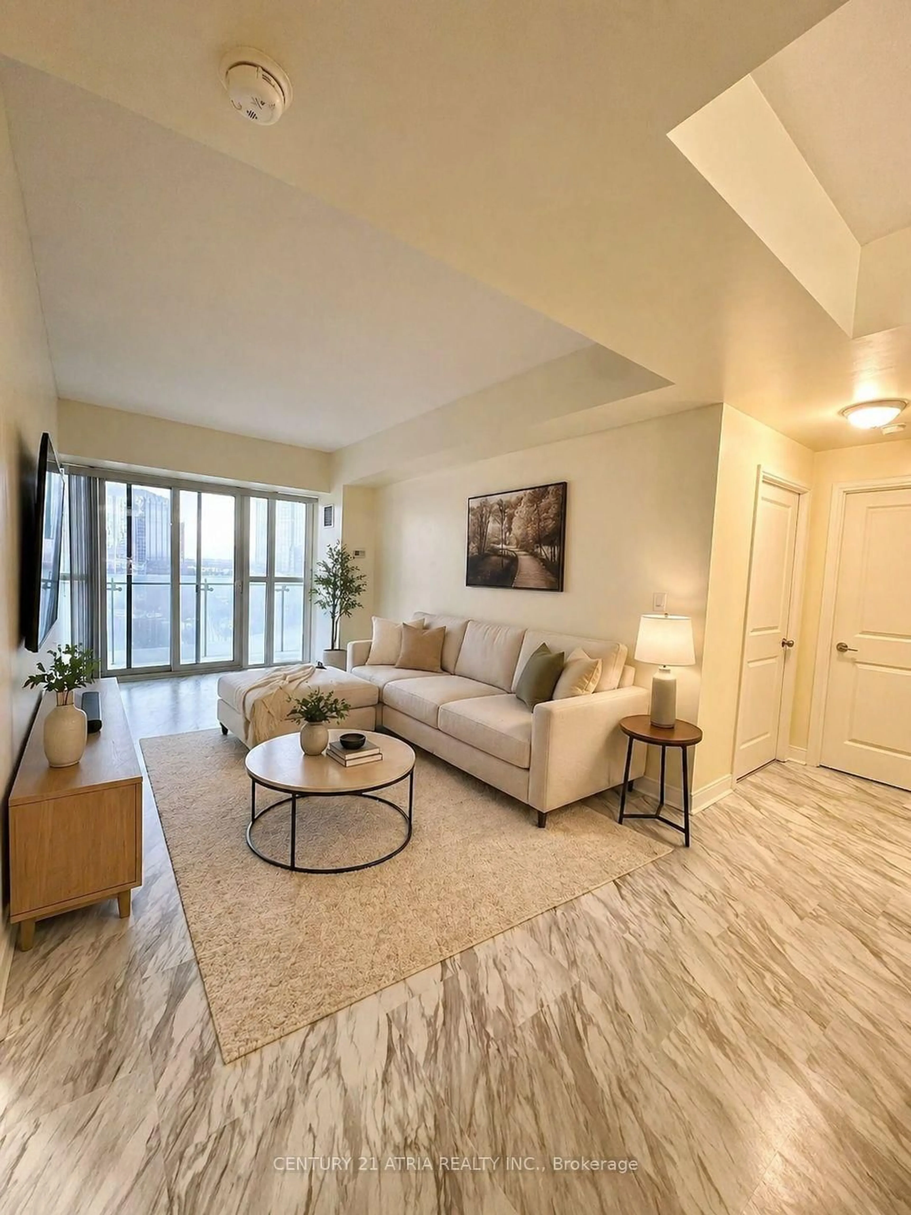 Living room with furniture, unknown for 50 Absolute Ave #1101, Mississauga Ontario L4Z 0A4
