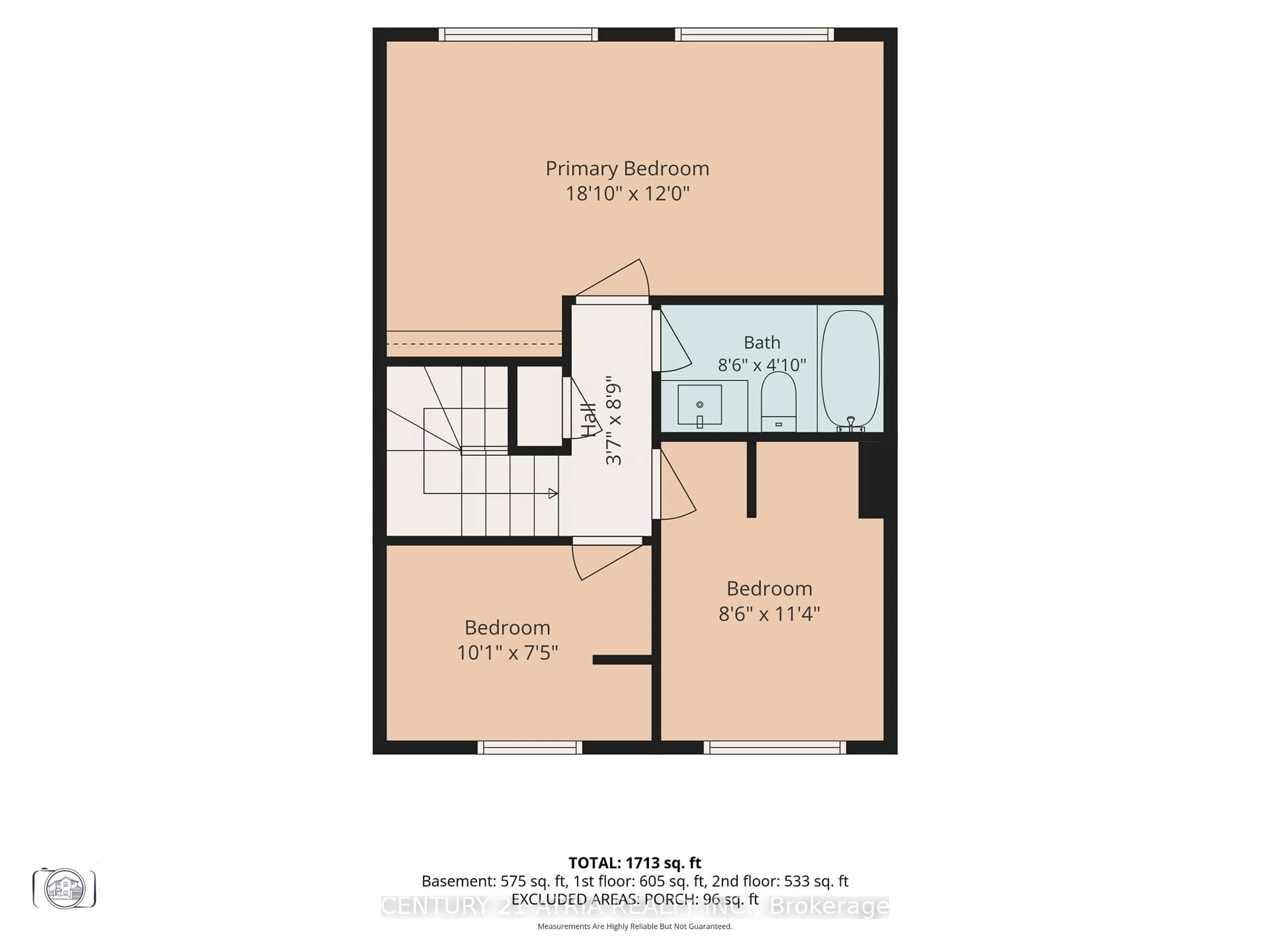 Floor plan for 58 Traverston Crt, Brampton Ontario L6Z 1C9