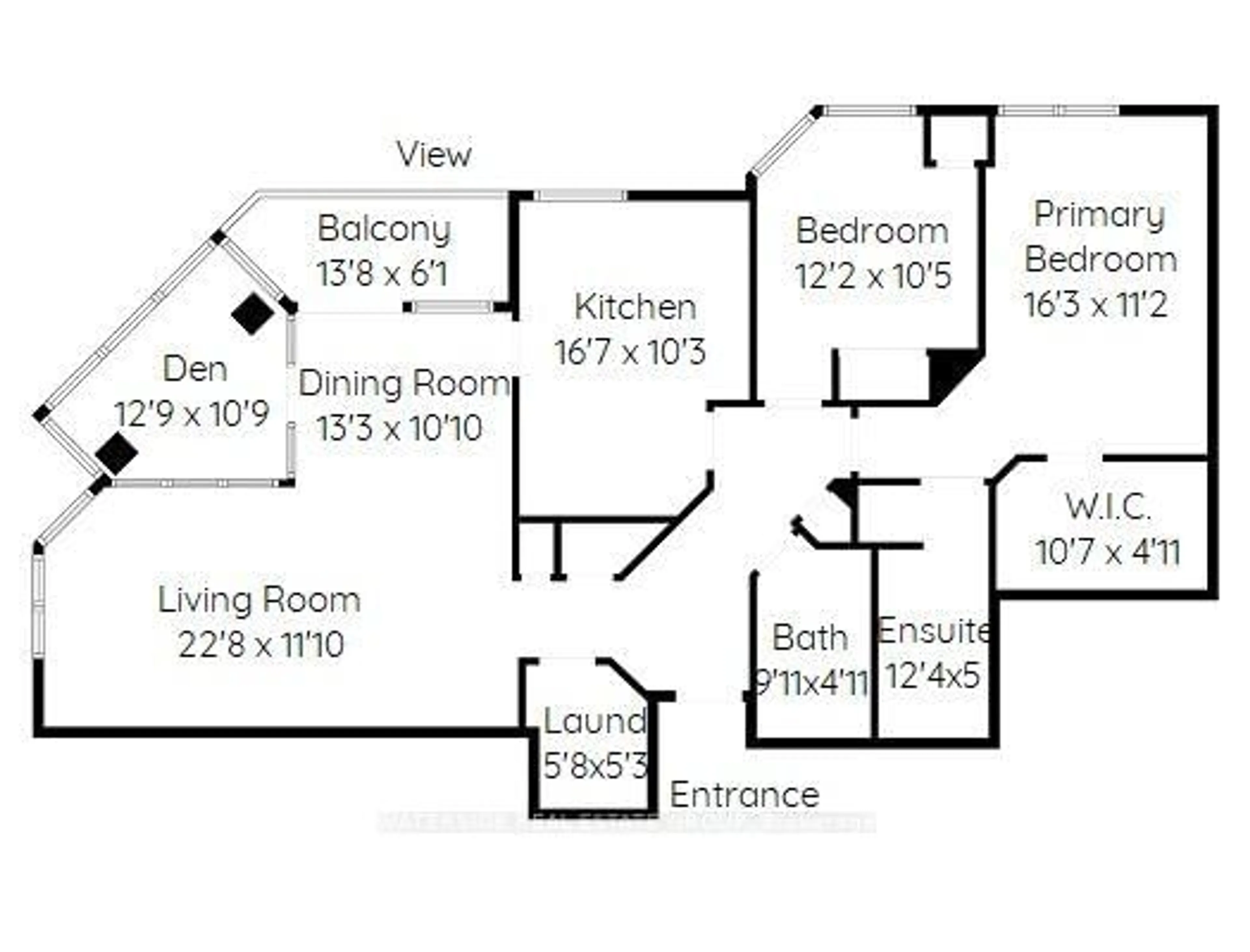 Floor plan for 55 Kingsbridge Garden Circ #2210, Mississauga Ontario L5R 1Y1