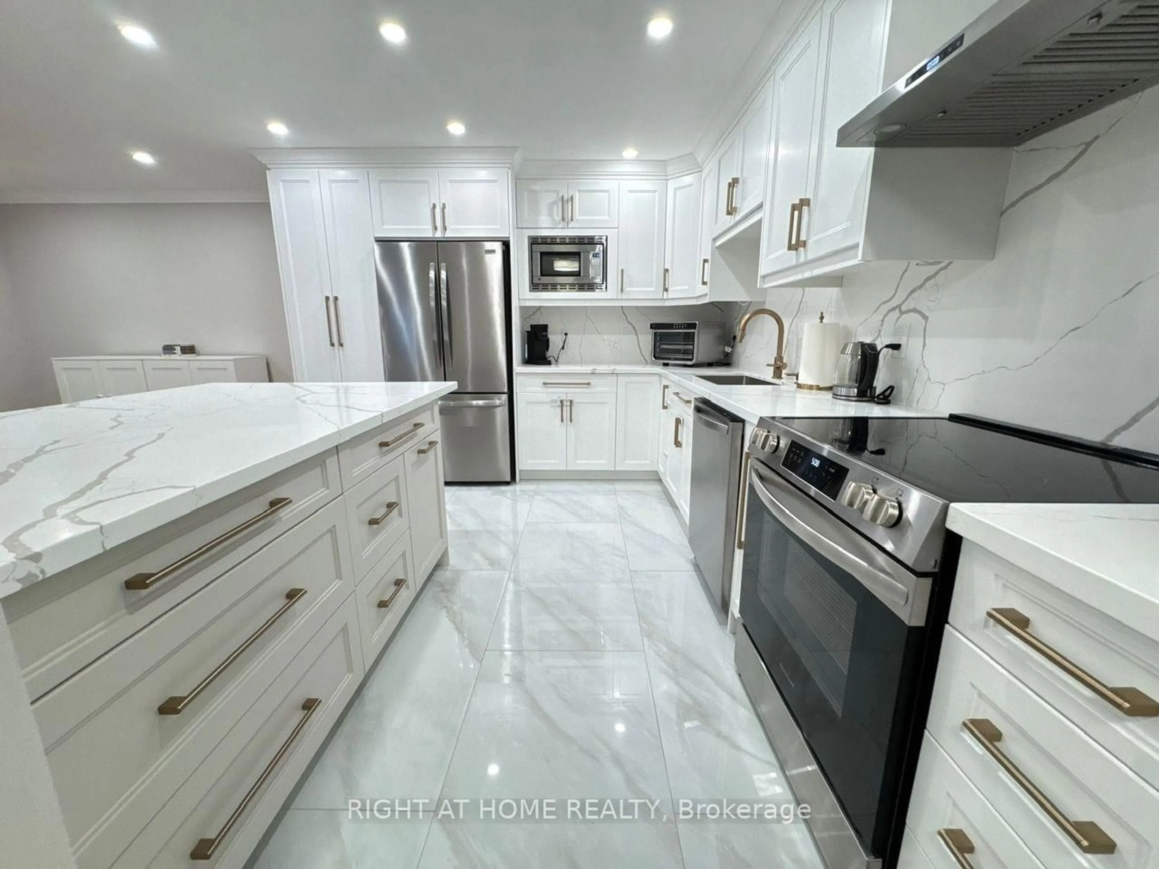 Contemporary kitchen, ceramic/tile floor for 716 The West Mall #1507, Toronto Ontario M9C 4X6