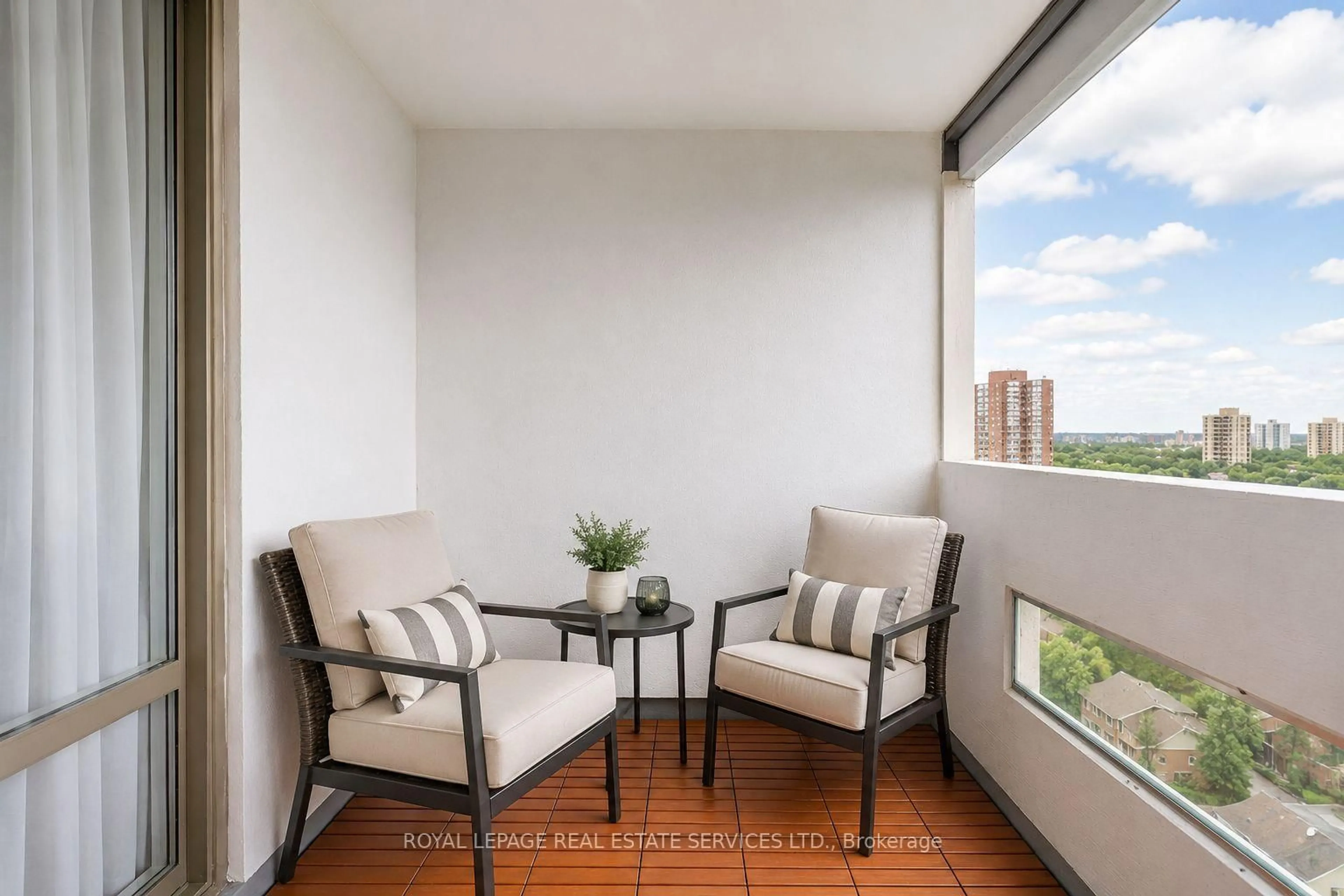 Balcony in the apartment, unknown for 475 The West Mall #1408, Toronto Ontario M9C 4Z3
