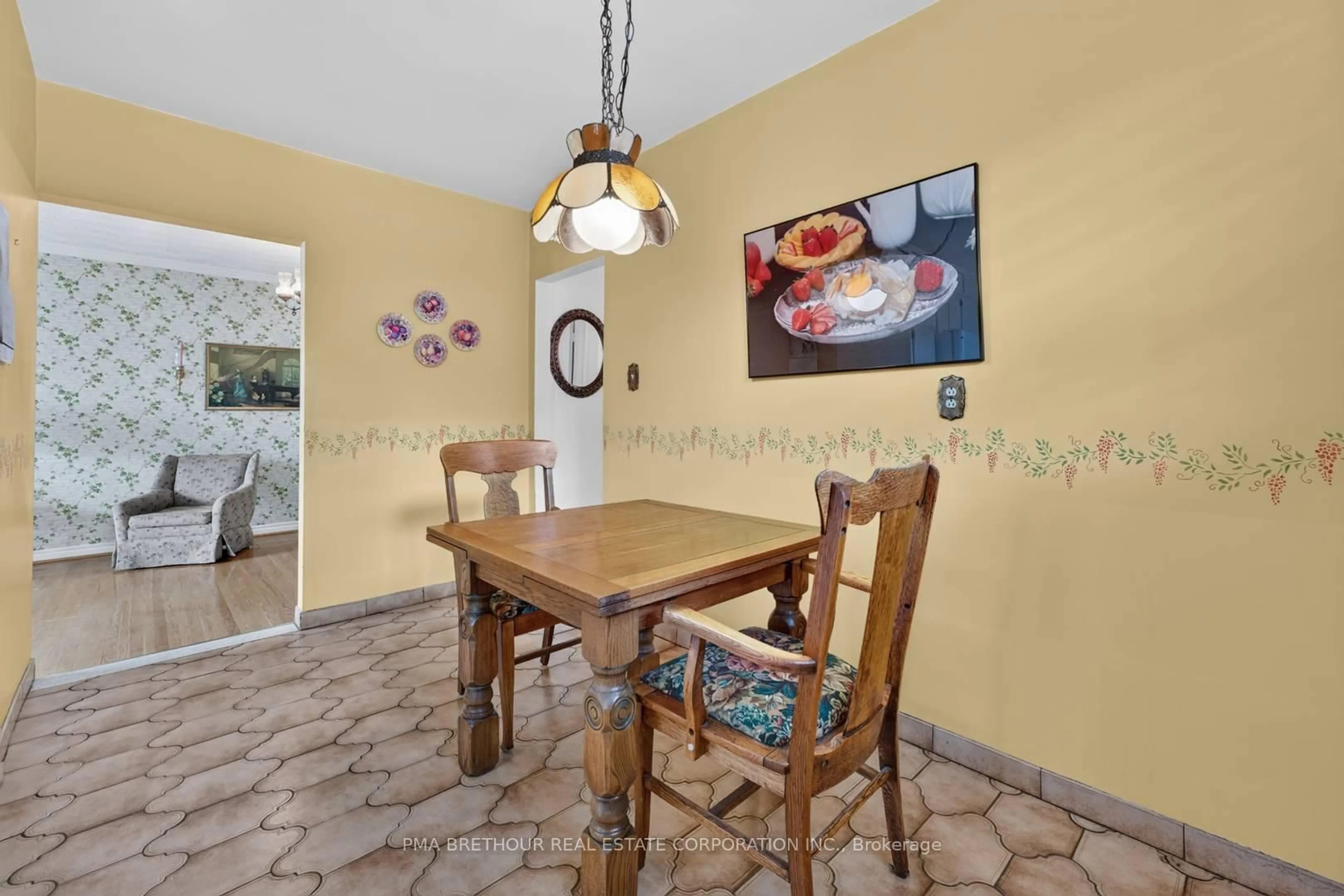 Dining room, ceramic/tile floor for 65 Goldsboro Rd, Toronto Ontario M9L 1A6
